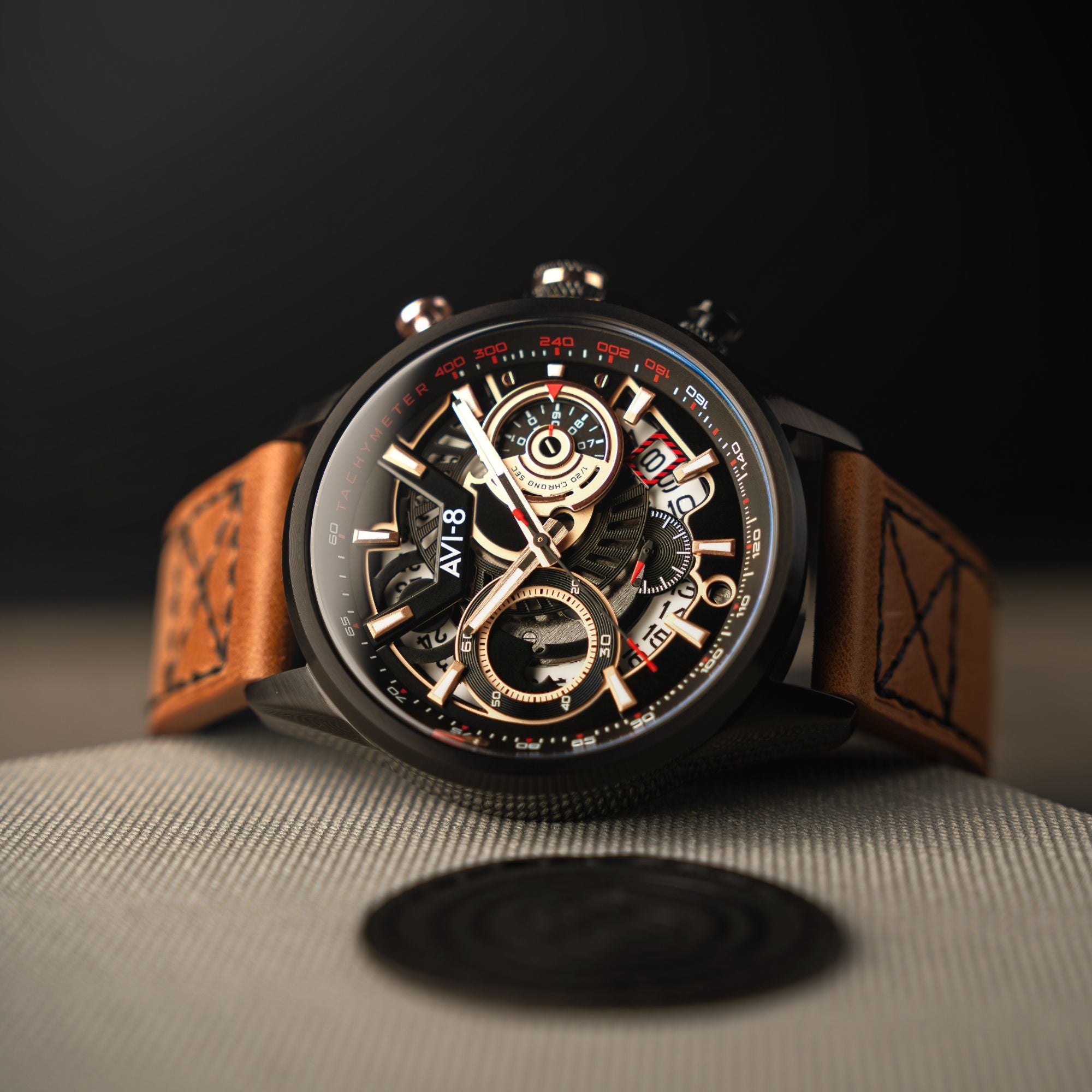 AVI-8 AVI-8 Hawker Harrier Matador (2025 Edition) Chronograph Desert Black Men's Watch AV-4125-02