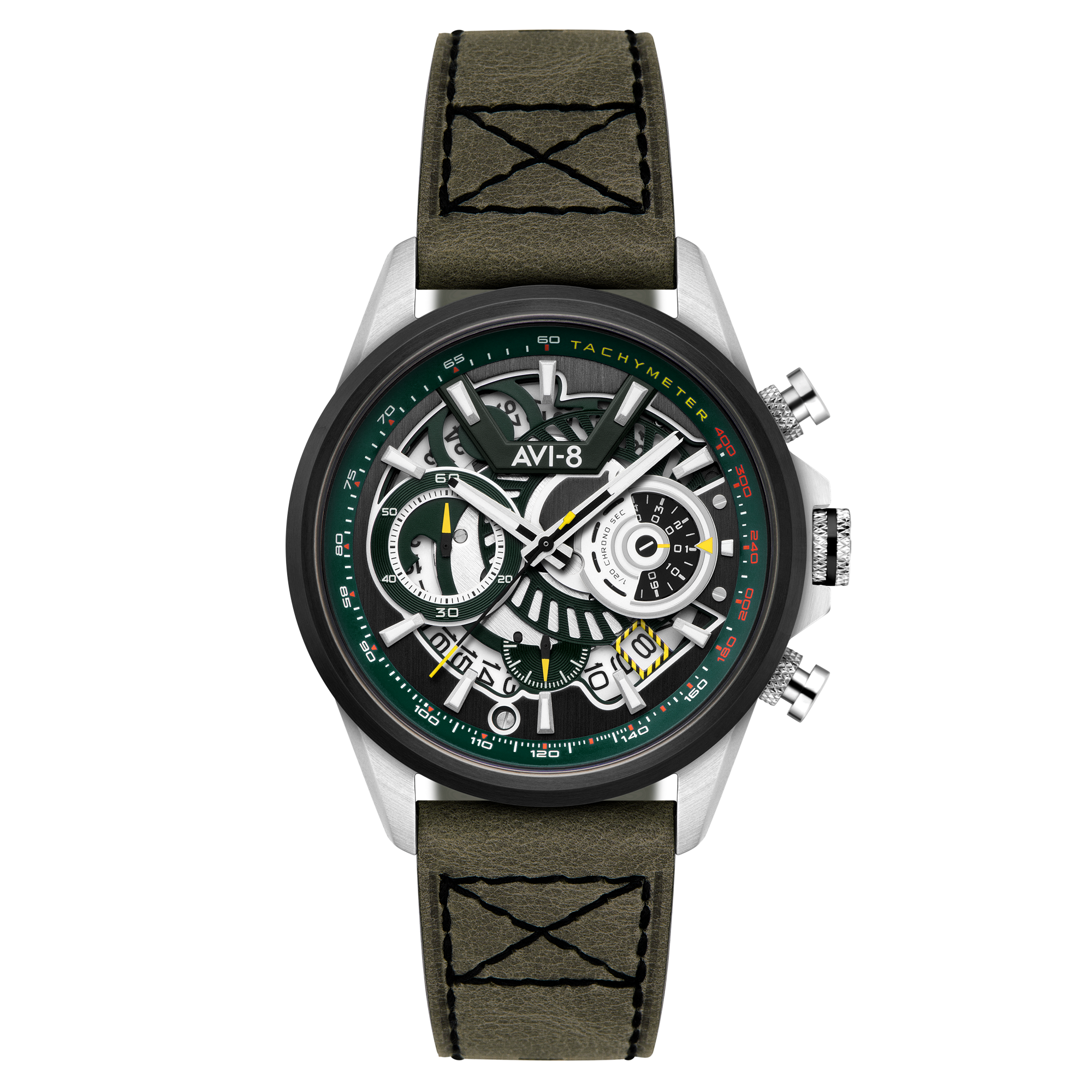 AVI-8 AVI-8 Hawker Harrier Matador (2025 Edition) Chronograph Viper Green Men's Watch AV-4125-04