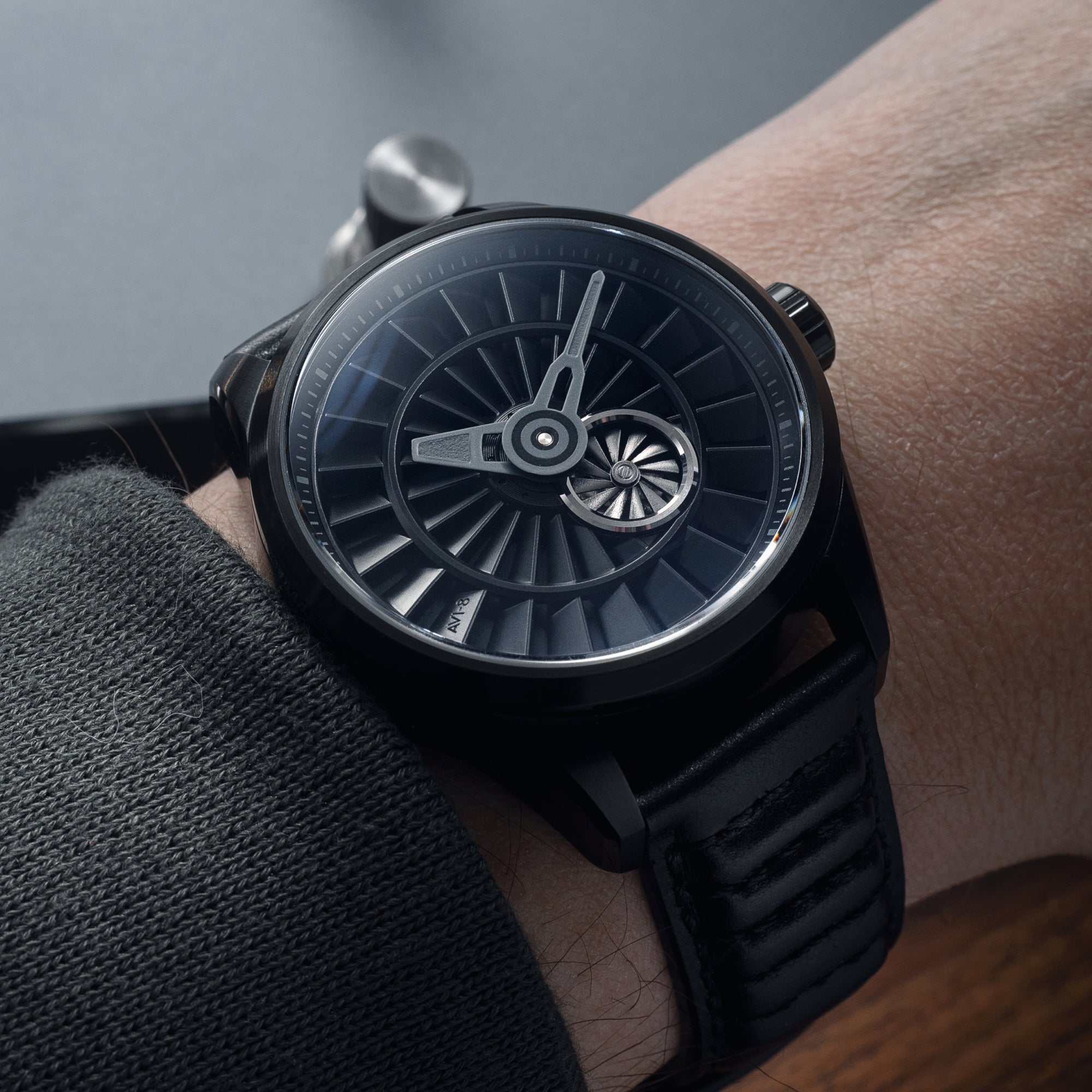 AVI-8 AVI-8 Hawker Harrier Pegasus Automatic Limited Edition Piston Black Men's Watch AV-4127-01