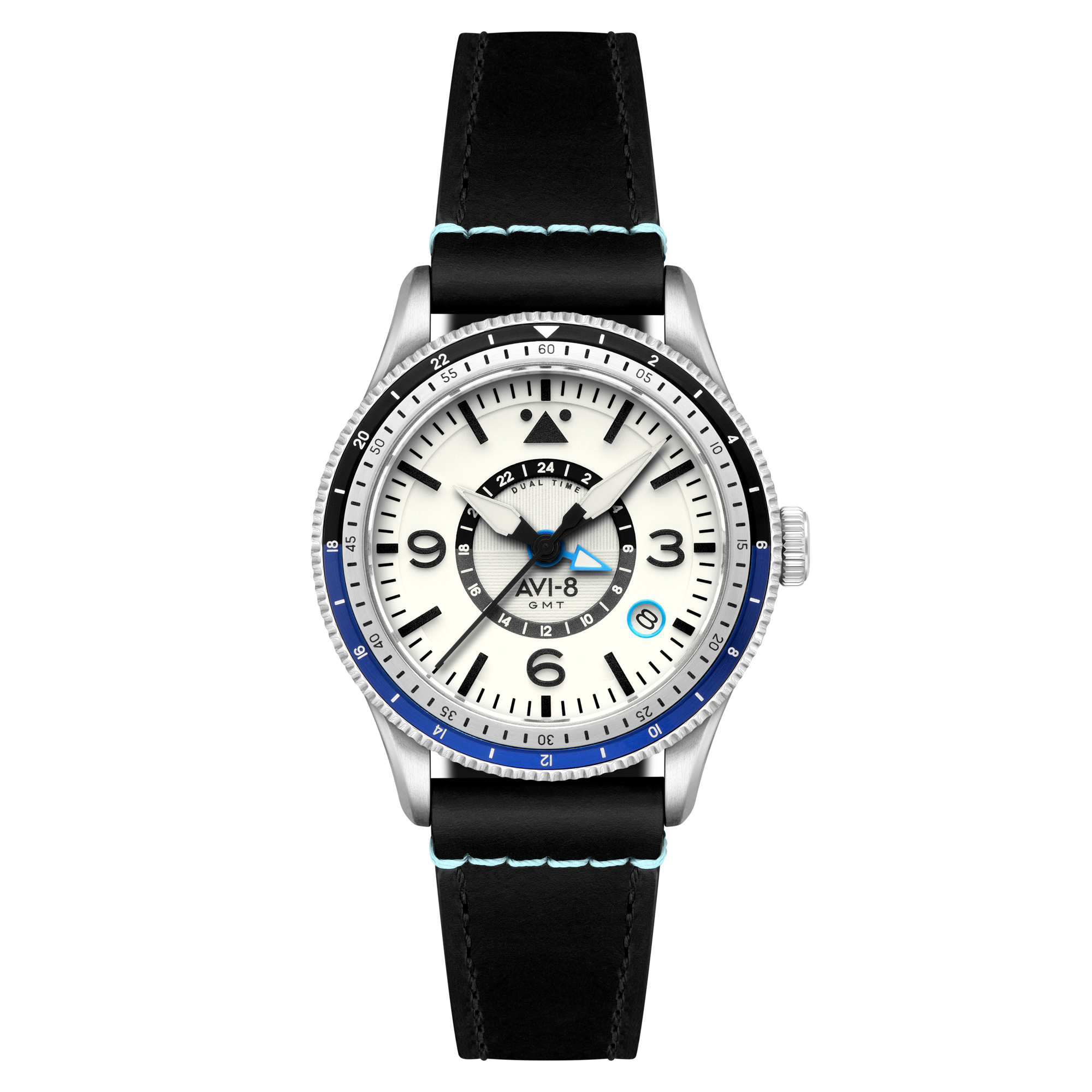 AVI-8 AVI-8 Flyboy Airmaster Gmt Automatic Wing Silver Men's Watch AV-4128-02
