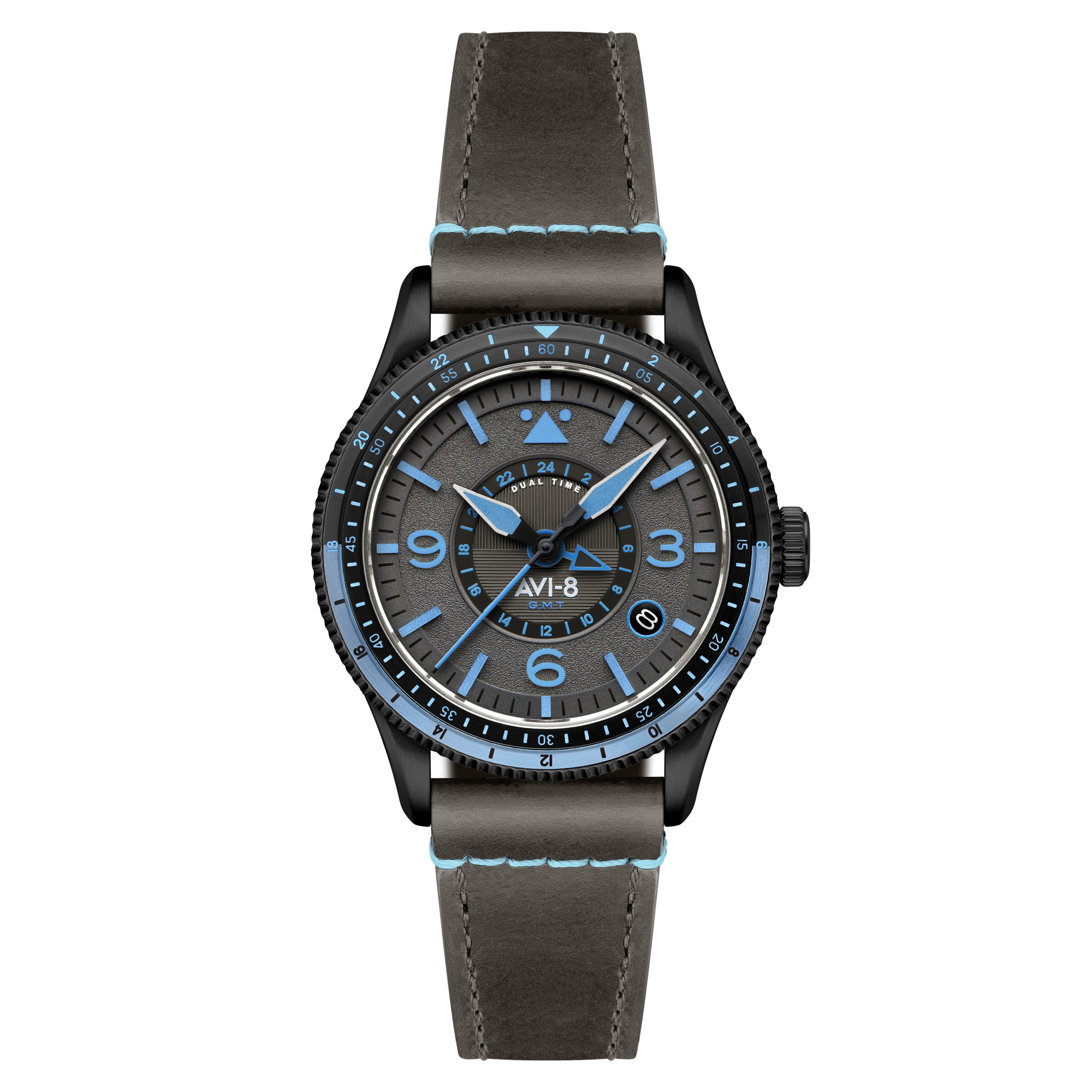 AVI-8 AVI-8 Flyboy Airmaster Gmt Automatic Rubber Black Men's Watch AV-4128-05
