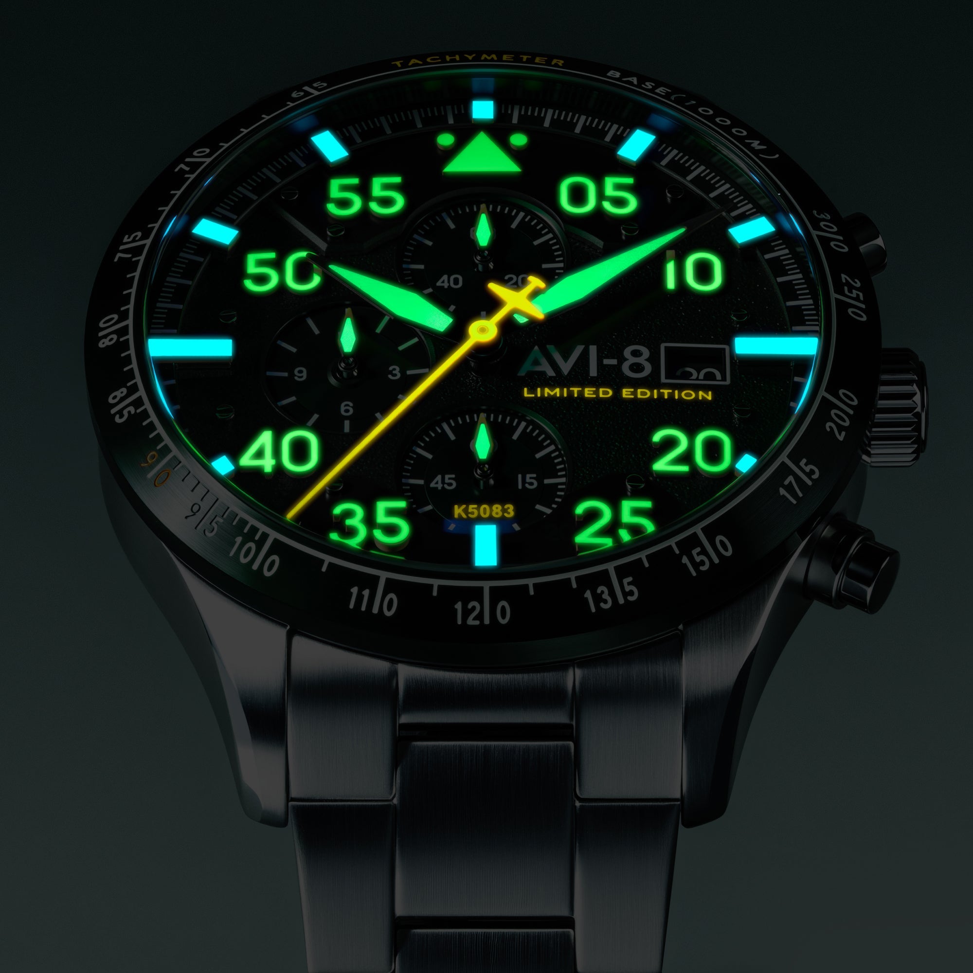 AVI-8 Hawker Hurricane 90th Anniversary Chronograph Limited Edition Tarmac Green Men's Watch  AV-4130-33
