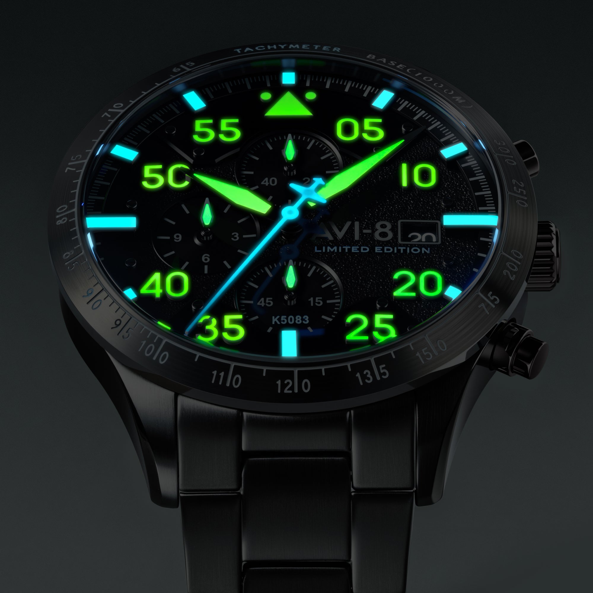 AVI-8 Hawker Hurricane 90th Anniversary Chronograph Limited Edition Hangar Grey Men's Watch  AV-4130-44