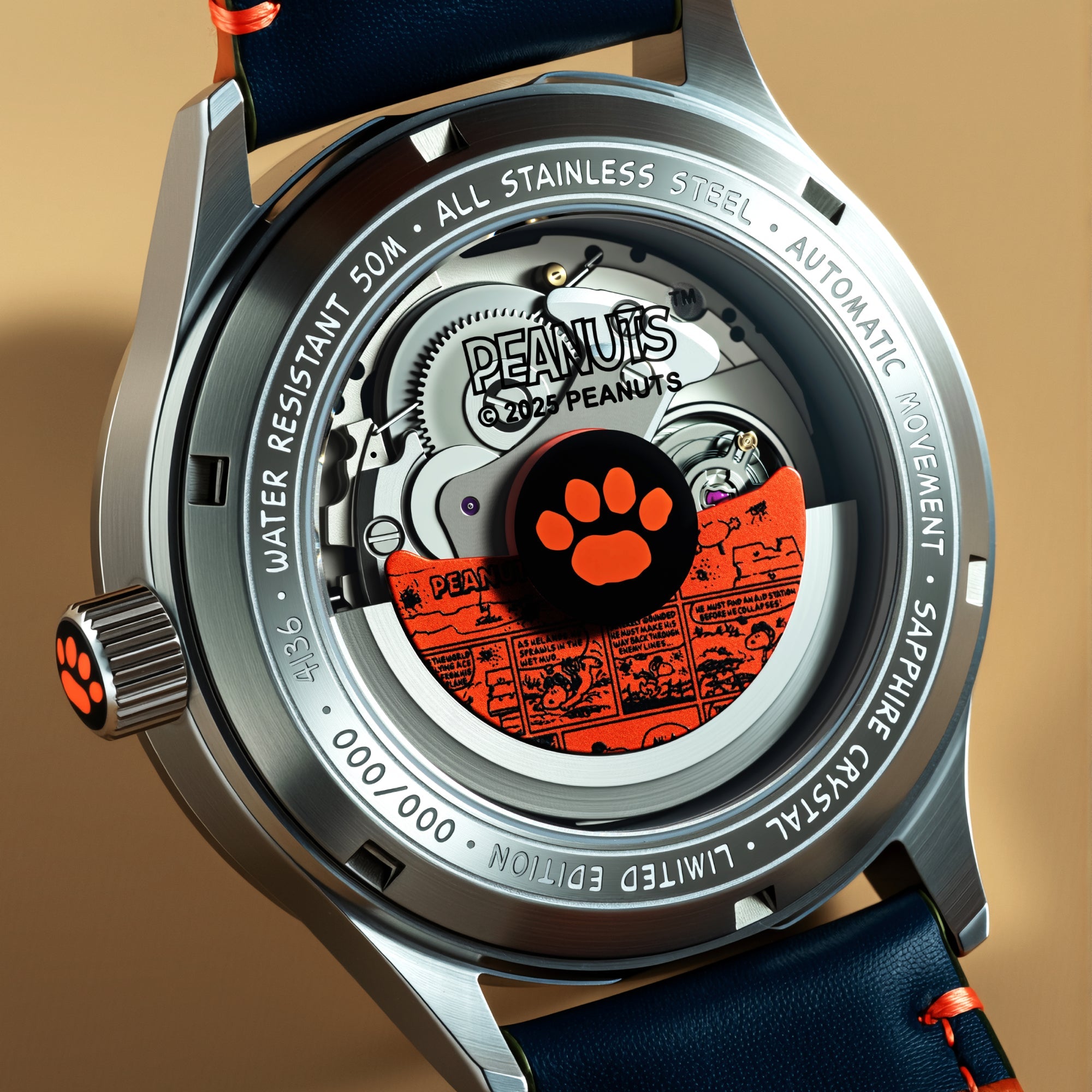 AVI-8 Hawker Hurricane Kent GMT Automatic Peanuts Snoopy Flying Ace Limited Edition Sketchbook Blue Men's Watch AV-4136-02