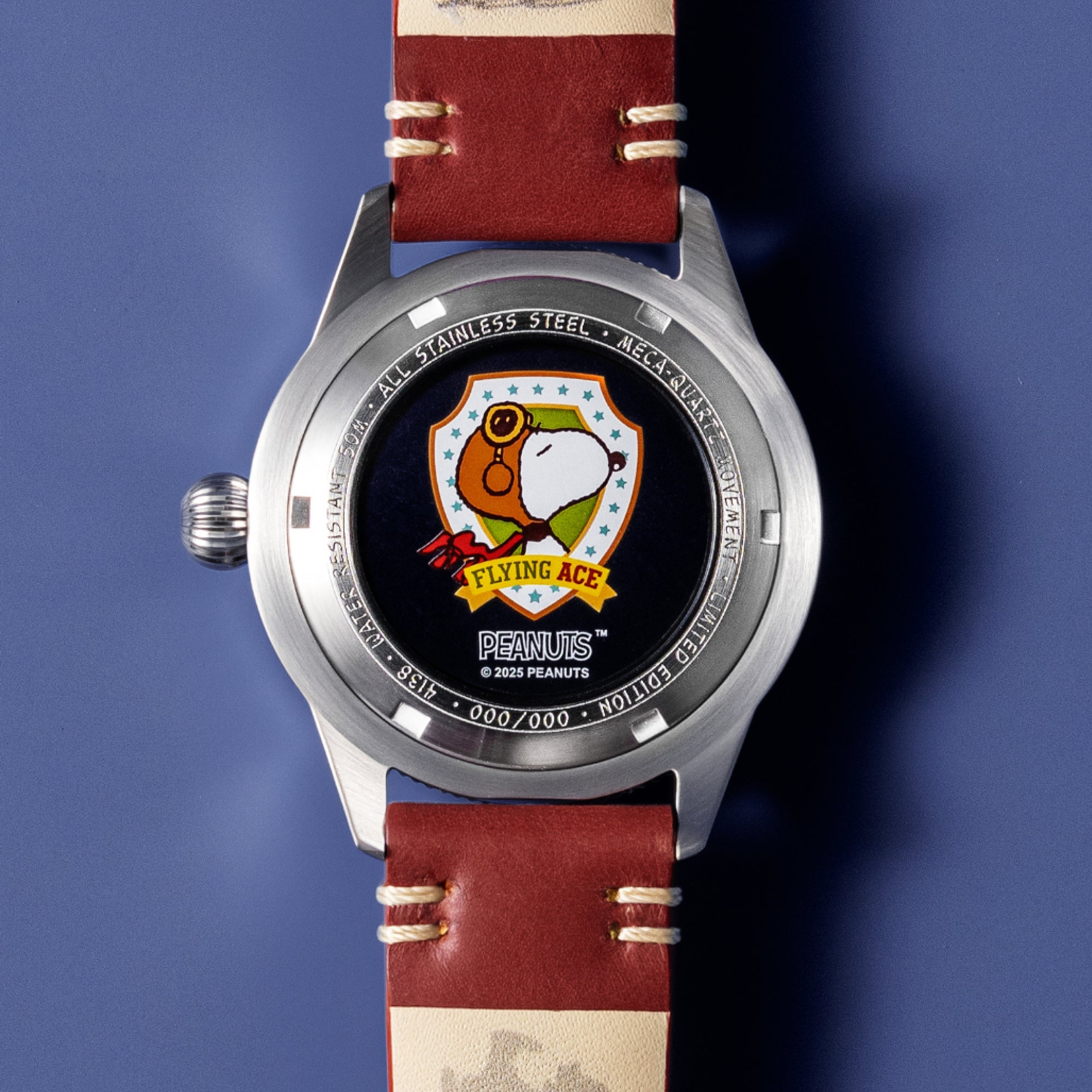 AVI-8  Flyboy Airmaster 40 Meca-Quartz Peanuts Snoopy Flying Ace Limited Edition Doghouse Red Men's Watch AV-4138-02