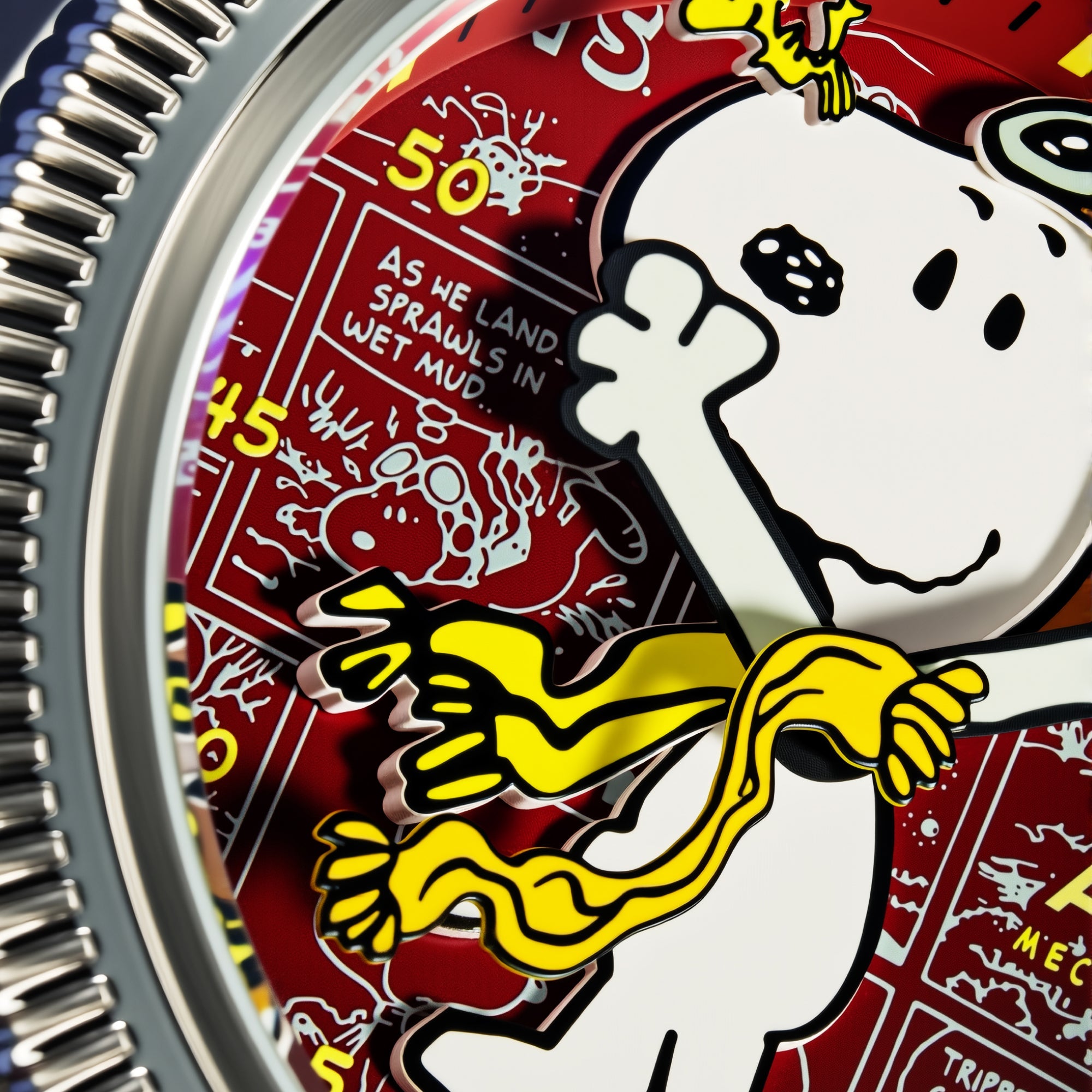 AVI-8  Flyboy Airmaster 40 Meca-Quartz Peanuts Snoopy Flying Ace Limited Edition Doghouse Red Men's Watch AV-4138-02