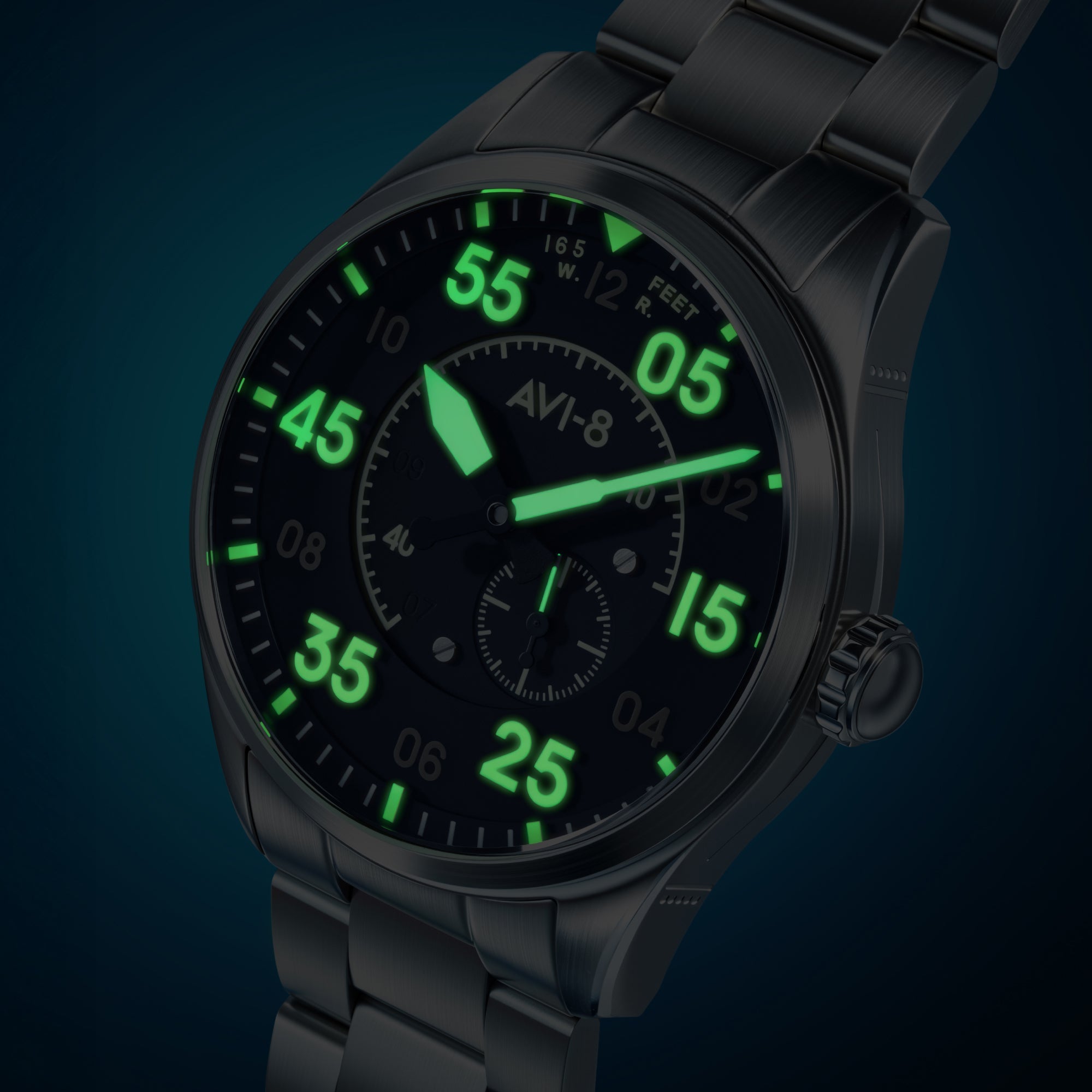 AVI-8 AVI-8 Spitfire Type 300 Automatic Sky Gauge Men's Watch AV-4147-11