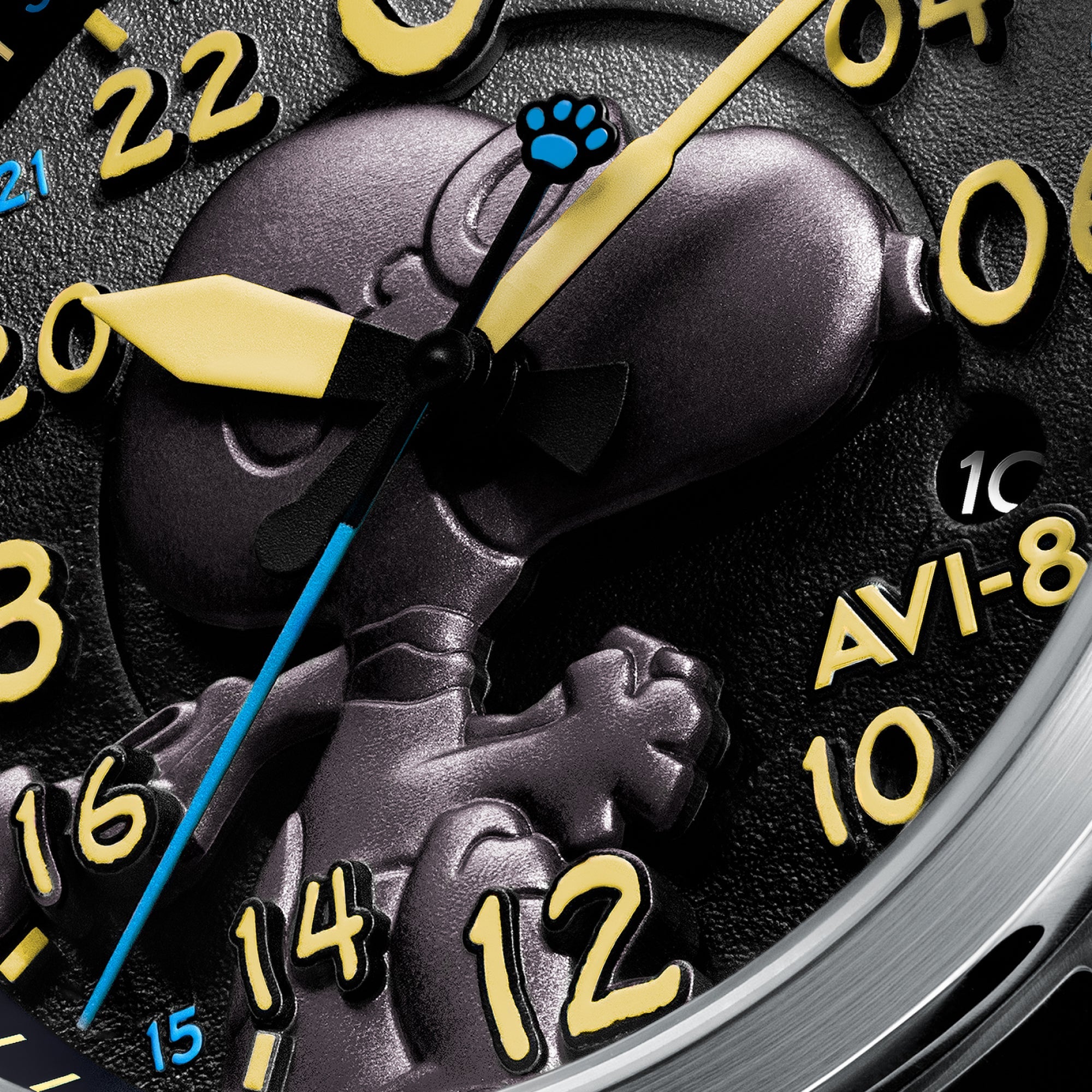 AVI-8 AVI-8 Spitfire Peanuts Snoopy Flying Ace 24 Hour Automatic Limited Edition Charcoal Grey Men's Watch AV-4150-01