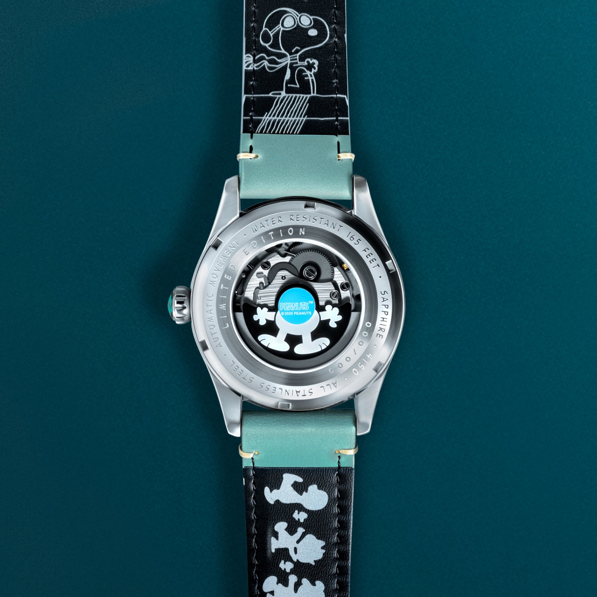 AVI-8 AVI-8 Spitfire Peanuts Snoopy Flying Ace 24 Hour Automatic Limited Edition Azure Blue Men's Watch AV-4150-03