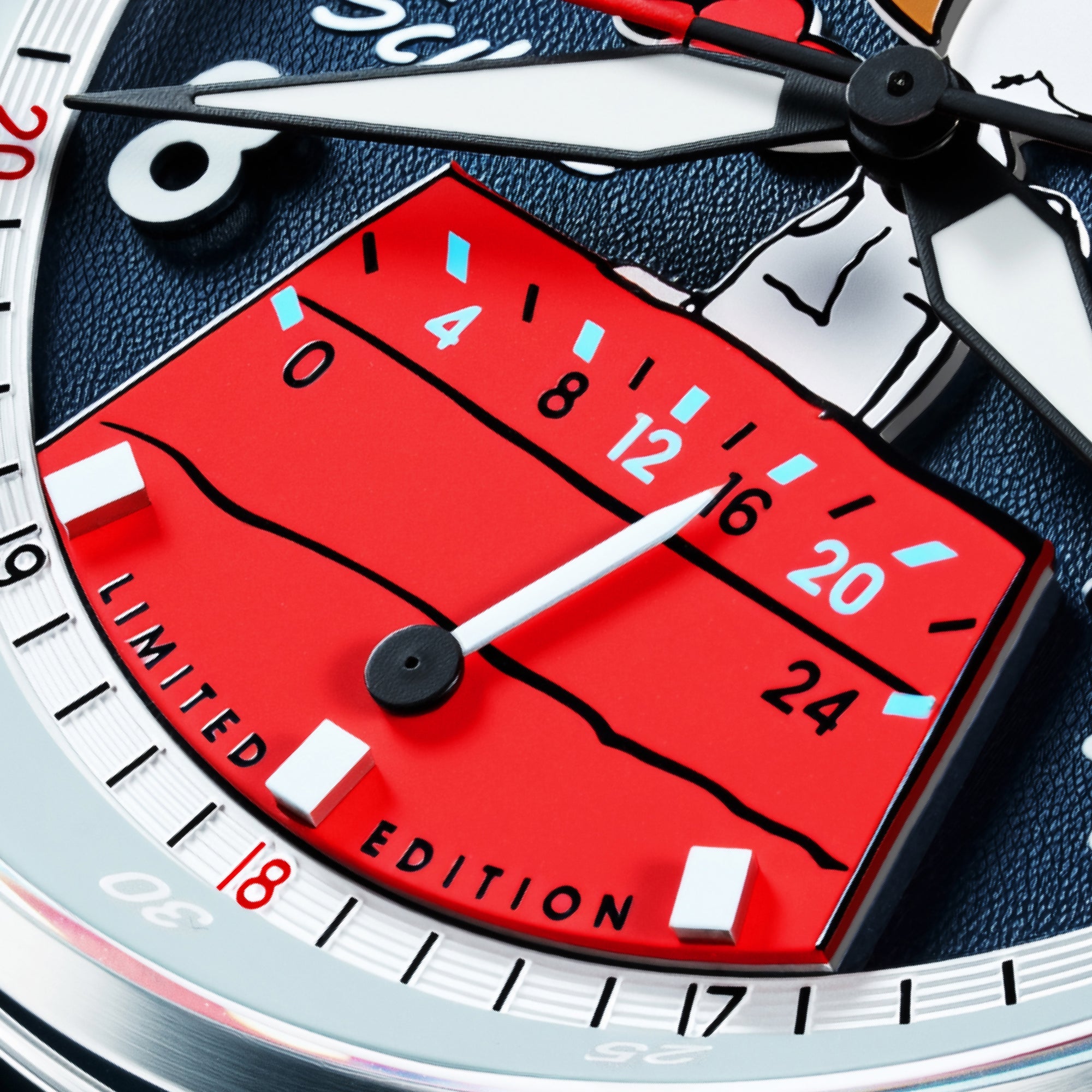 AVI-8 AVI-8 Hawker Hurricane Mckellar Dual Time Peanuts Snoopy Flying Ace Limited Edition Azure Aviator Men's Watch AV-4151-04