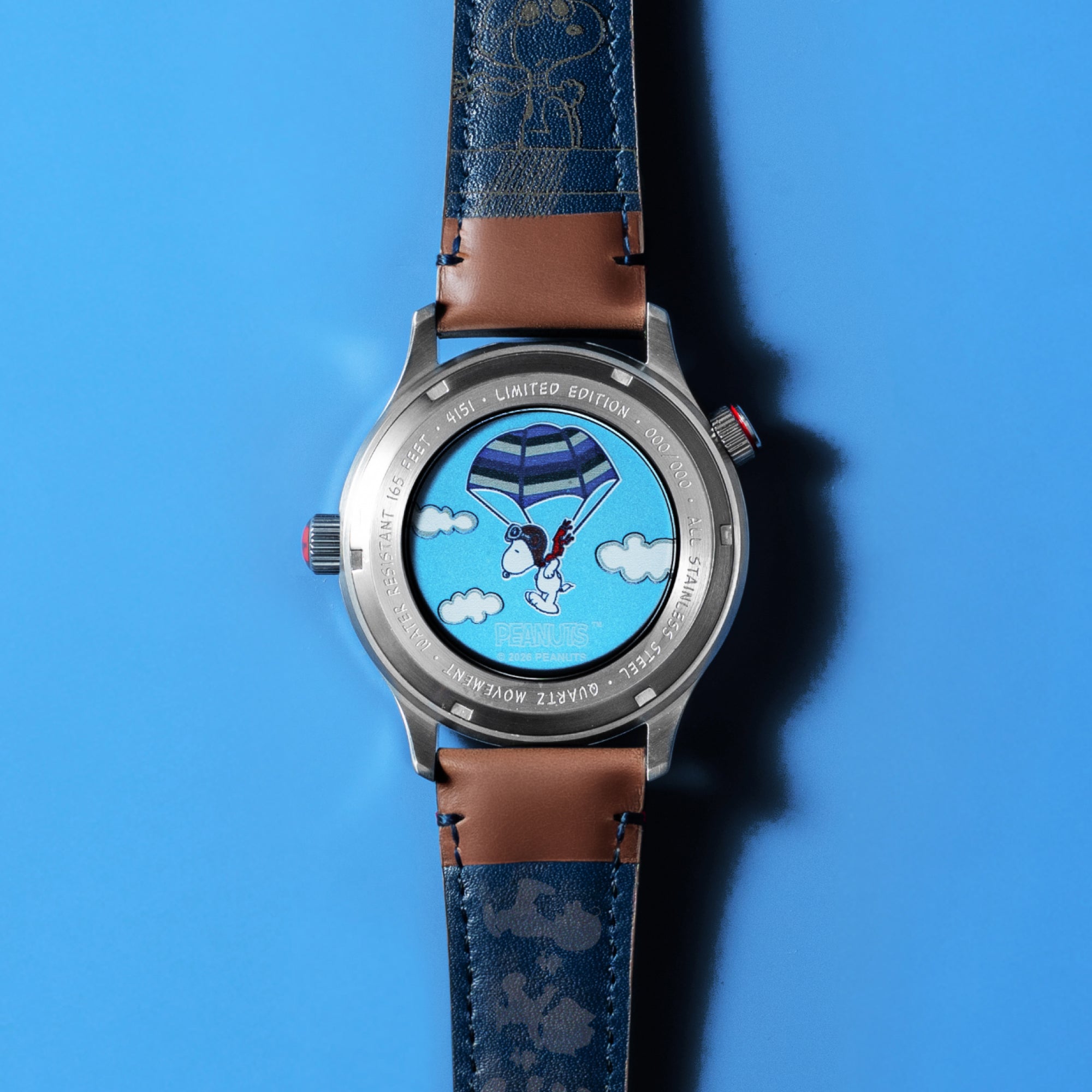 AVI-8 AVI-8 Hawker Hurricane Mckellar Dual Time Peanuts Snoopy Flying Ace Limited Edition Azure Aviator Men's Watch AV-4151-04