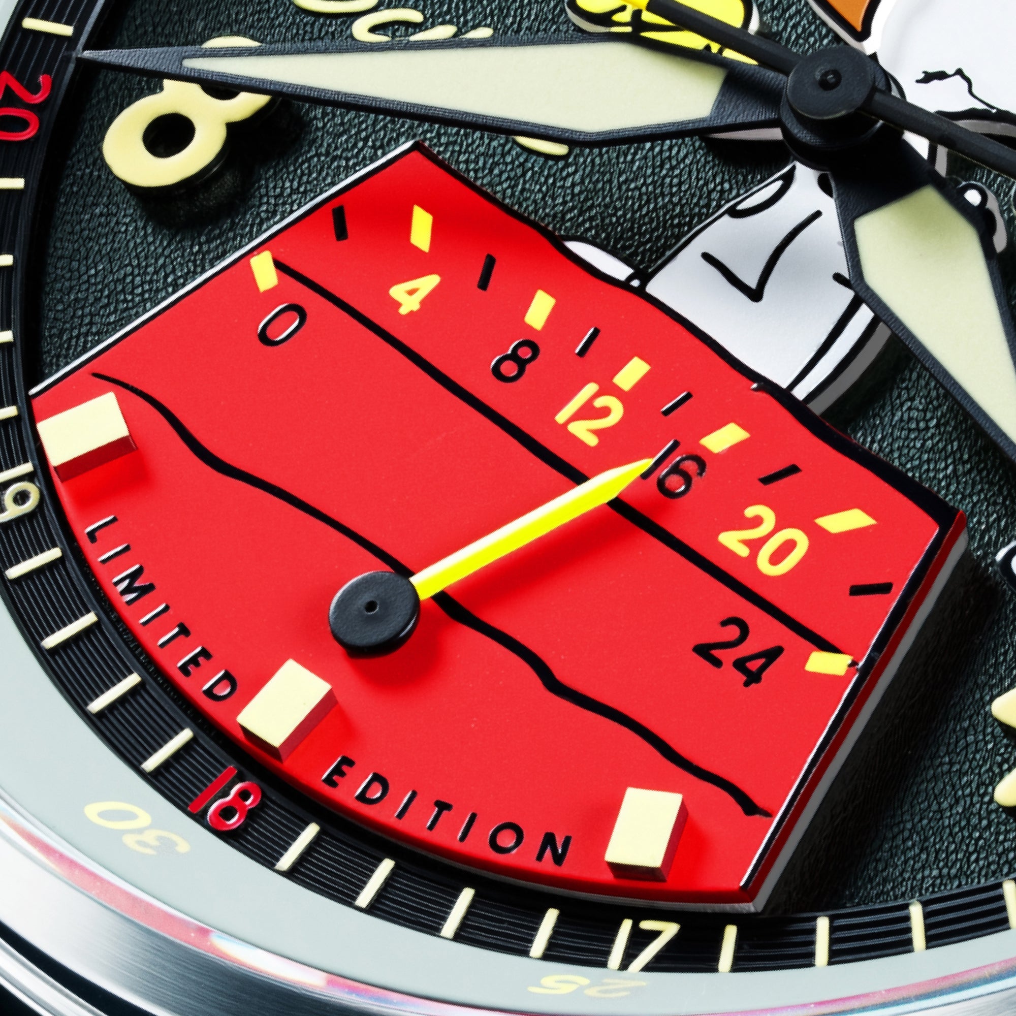 AVI-8 AVI-8 Hawker Hurricane Mckellar Dual Time Peanuts Snoopy Flying Ace Limited Edition Pine Pilot Men's Watch AV-4151-05
