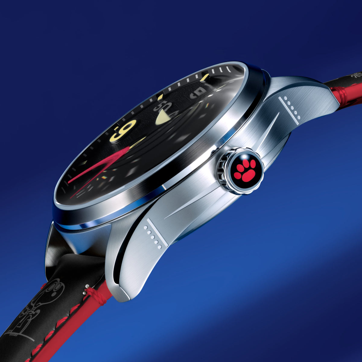 AVI-8 AVI-8 Smith Automatic Snoopy Peanuts Flying Ace Pilot Error Limited Edition Midnight Maneuver Men's Watch AV-4152-01