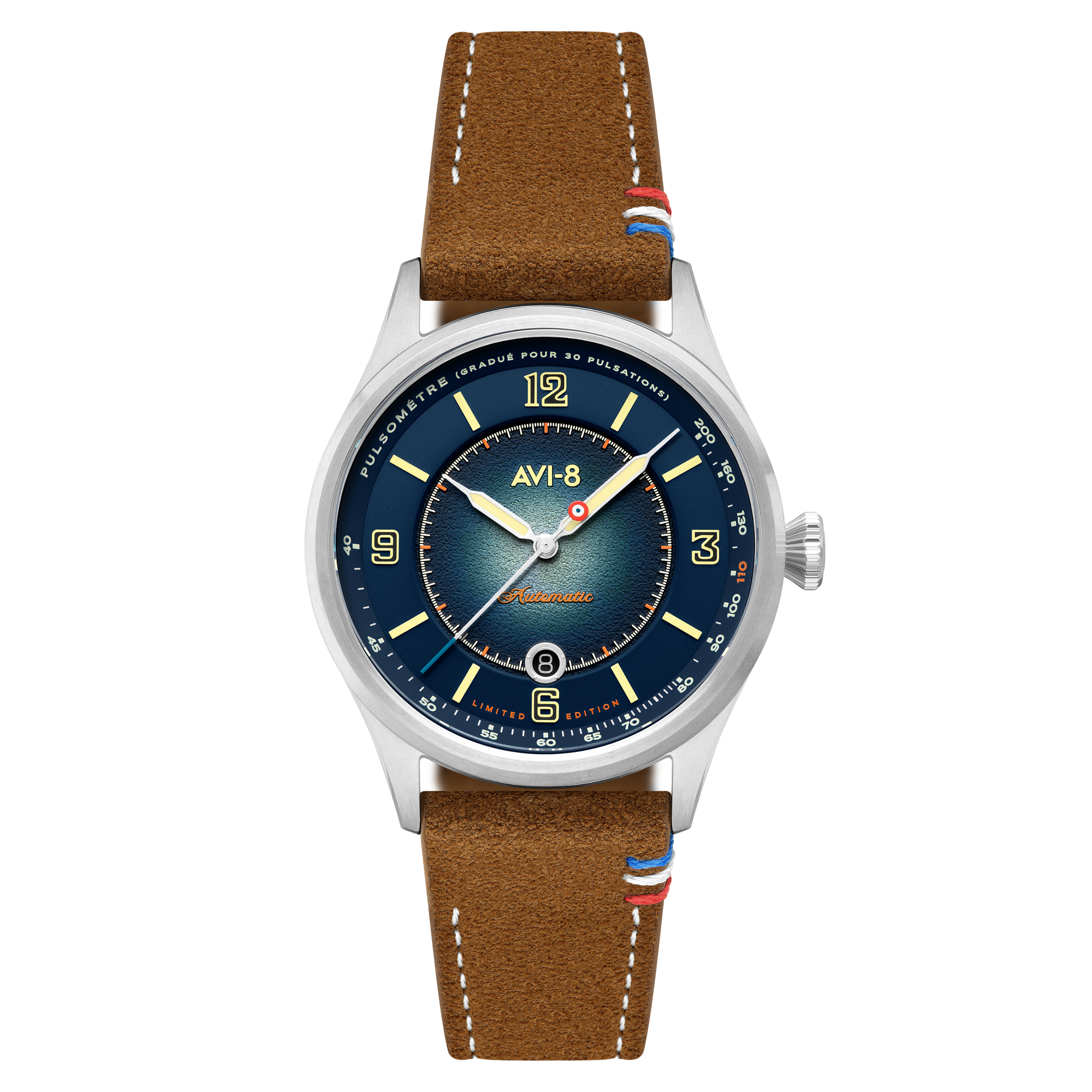 AVI-8 Flyboy Lafayette Automatic 110th Anniversary Limited Edition Blue Horizon Men's Watch AV-4153-02