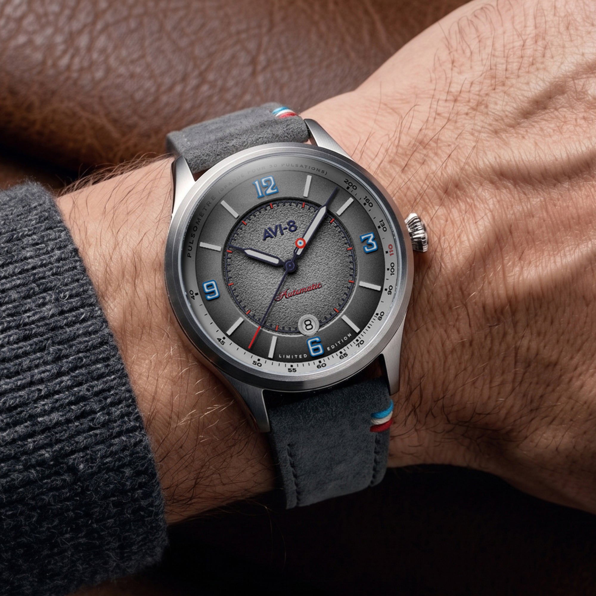 AVI-8 Flyboy Lafayette Automatic 110th Anniversary Limited Edition Haze Glide Men's Watch AV-4153-03