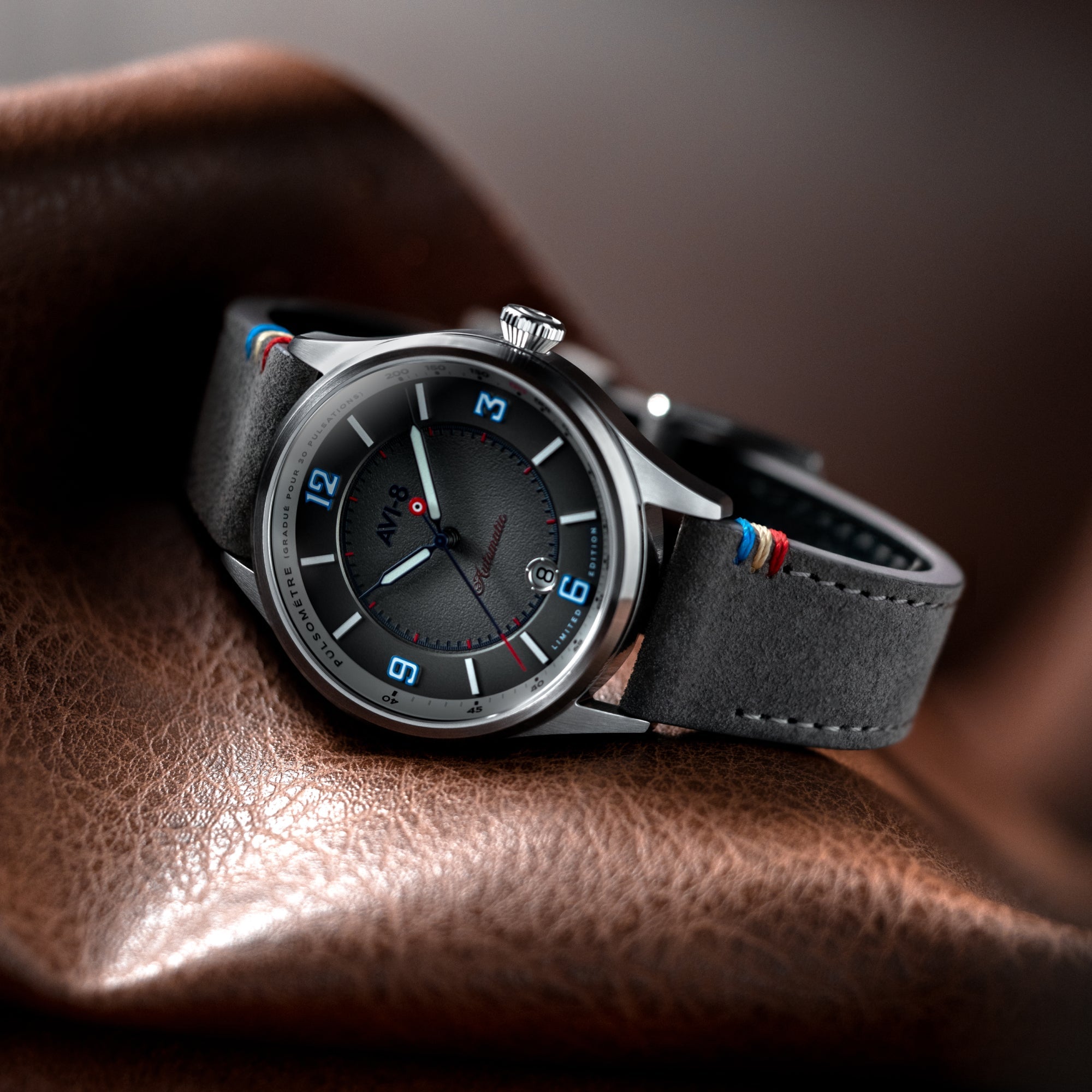 AVI-8 Flyboy Lafayette Automatic 110th Anniversary Limited Edition Haze Glide Men's Watch AV-4153-03