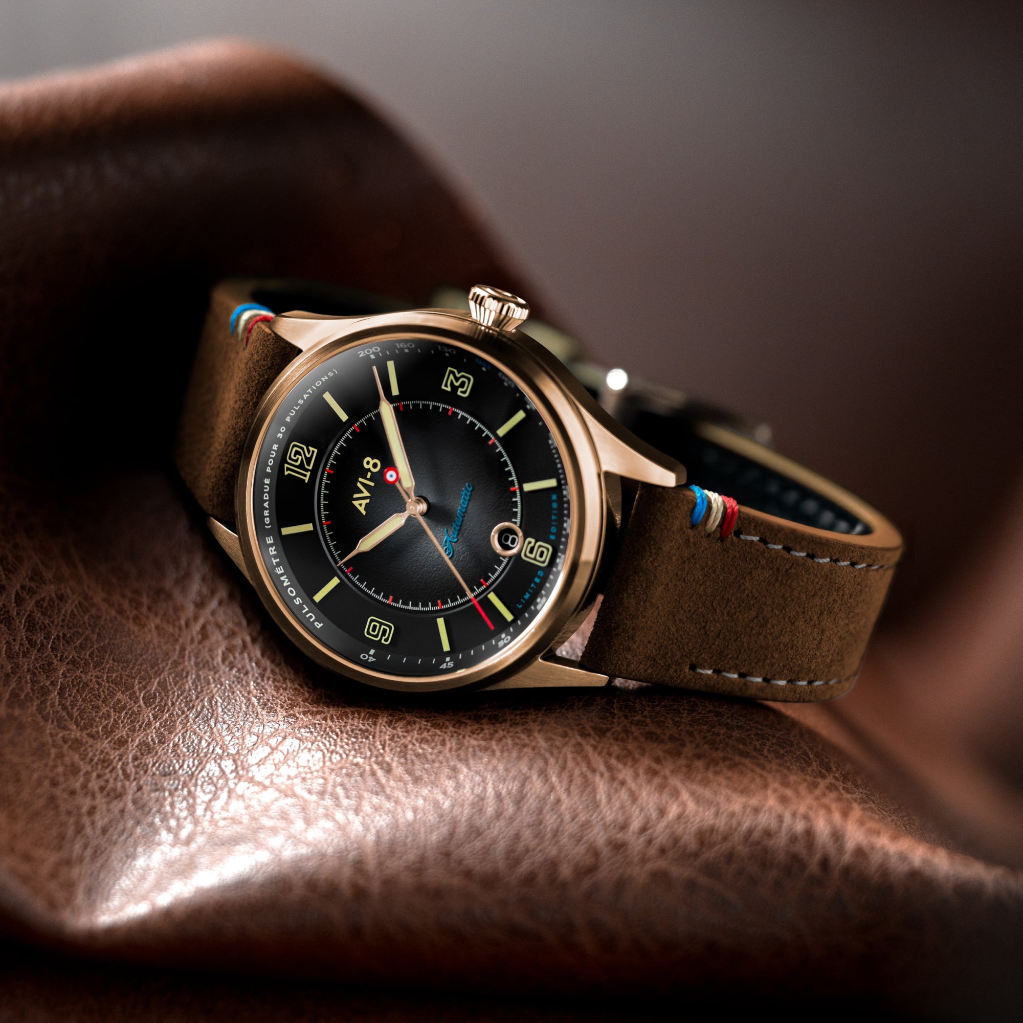 AVI-8 Flyboy Lafayette Automatic 110th Anniversary Limited Edition Tarmac Night Men's Watch AV-4153-04