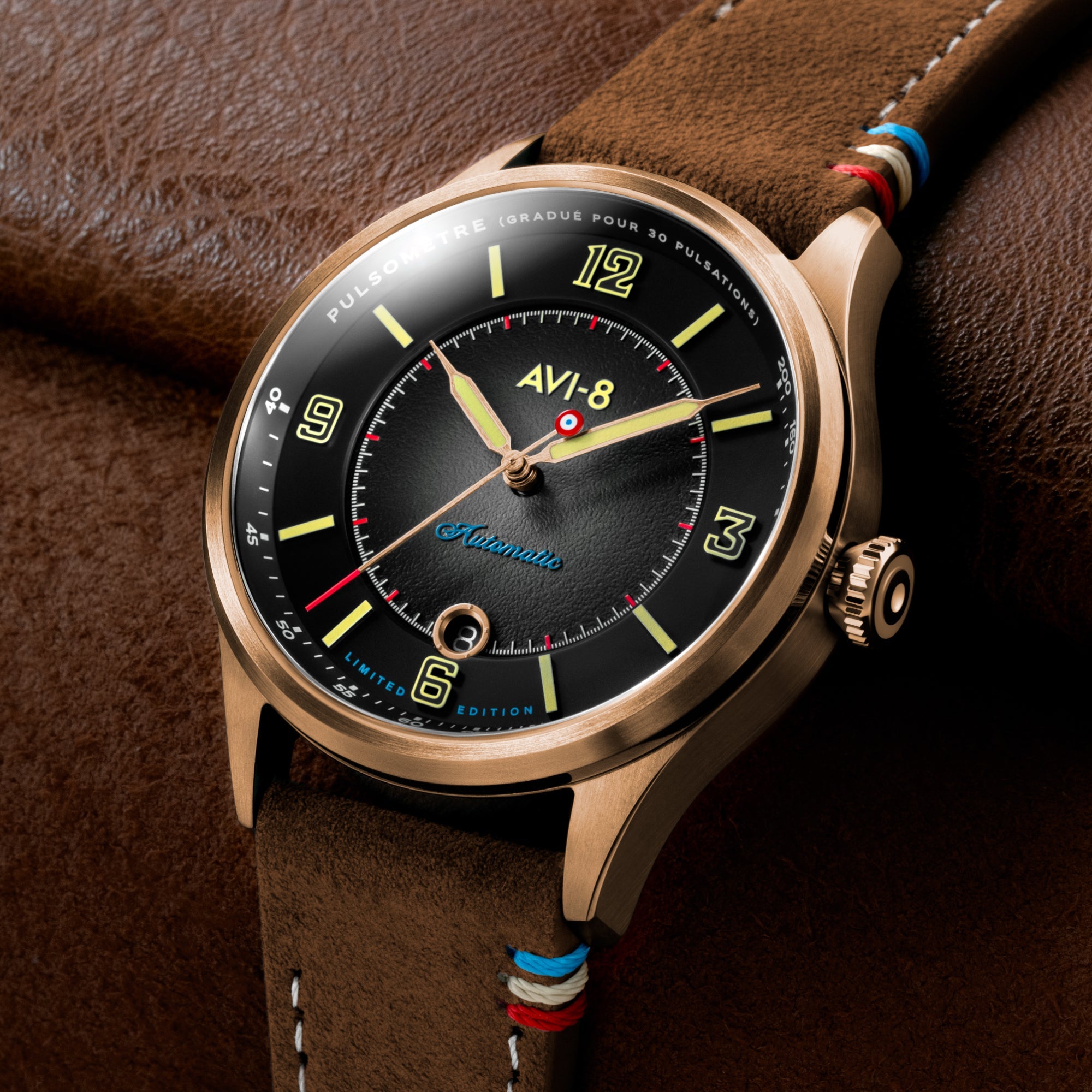 AVI-8 Flyboy Lafayette Automatic 110th Anniversary Limited Edition Tarmac Night Men's Watch AV-4153-04