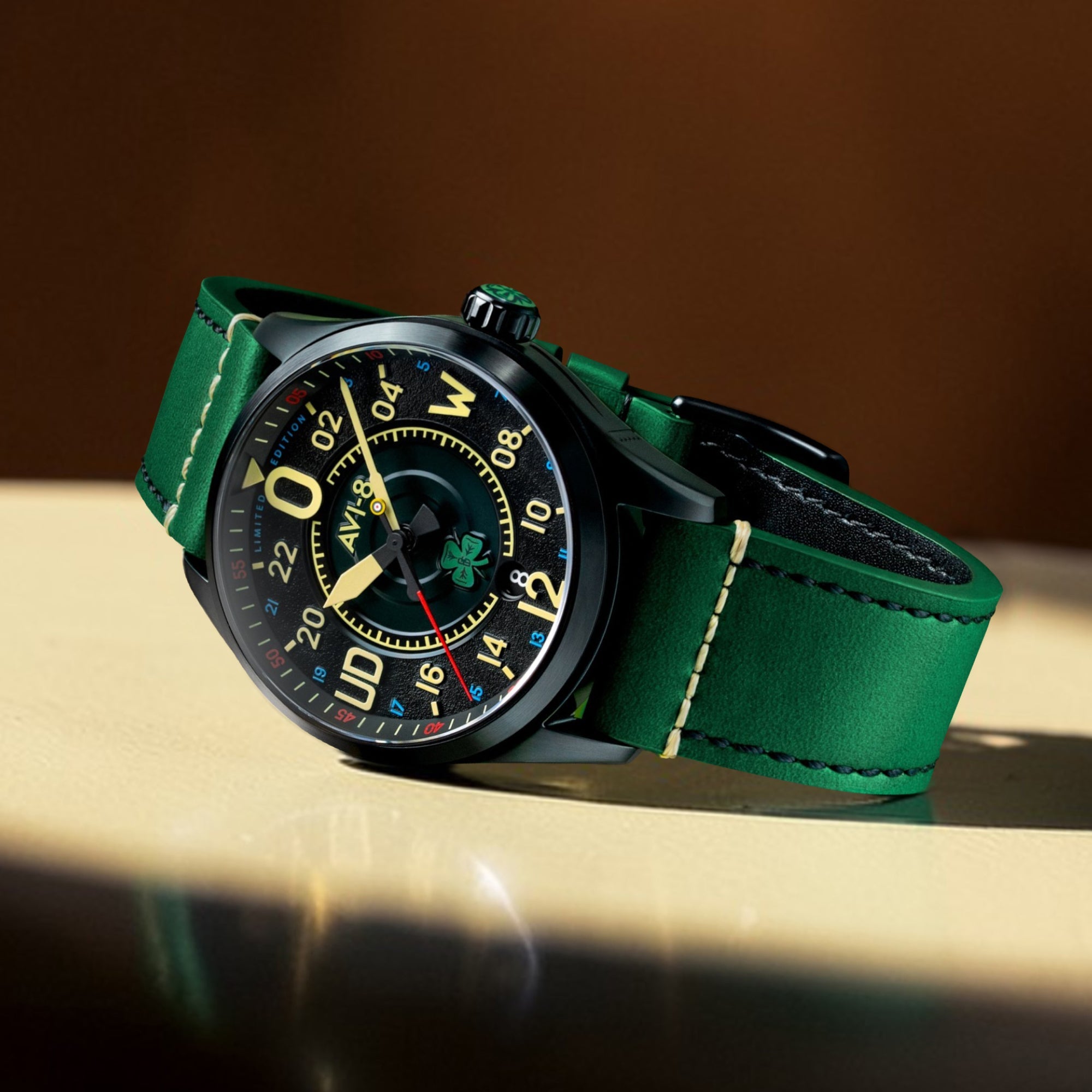 AVI-8 AVI-8 Spitfire Smith 24 Hour Automatic Paddy Limited Edition Paddy Green Men's Watch AV-4154-01