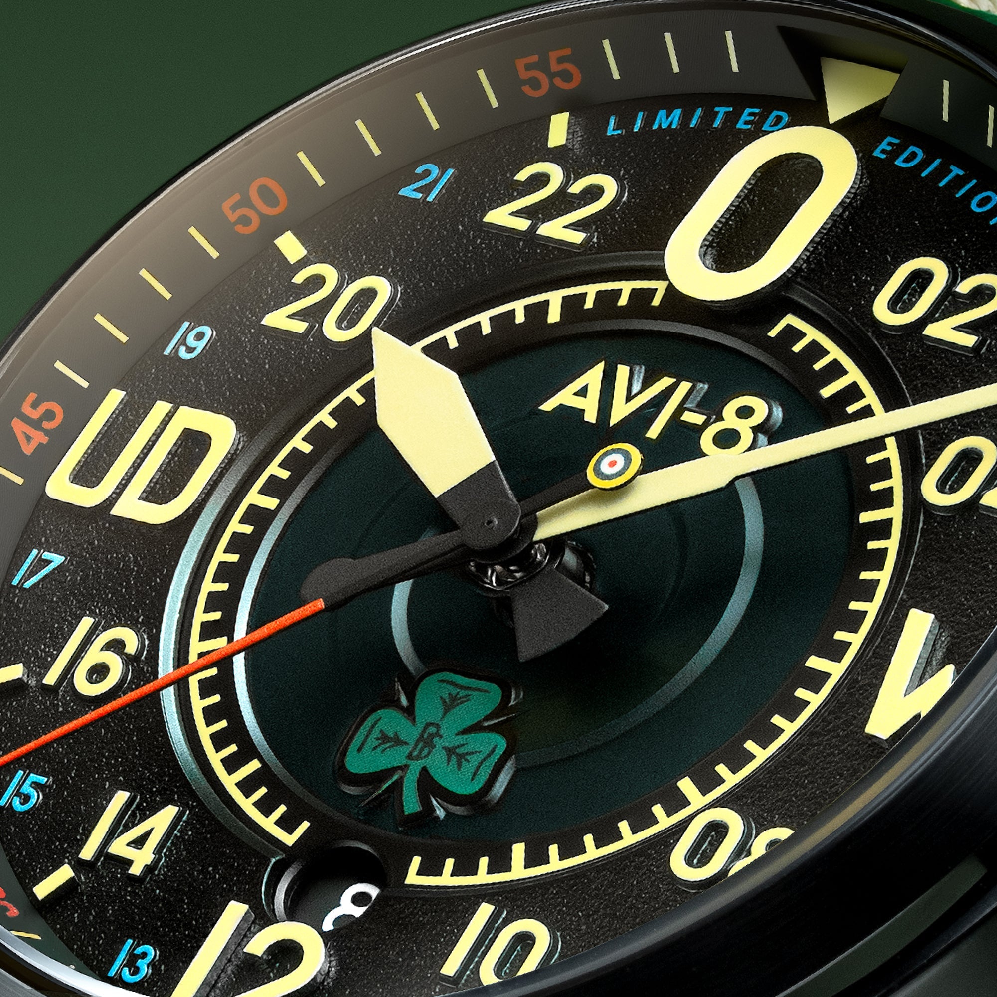 AVI-8 AVI-8 Spitfire Smith 24 Hour Automatic Paddy Limited Edition Paddy Green Men's Watch AV-4154-01