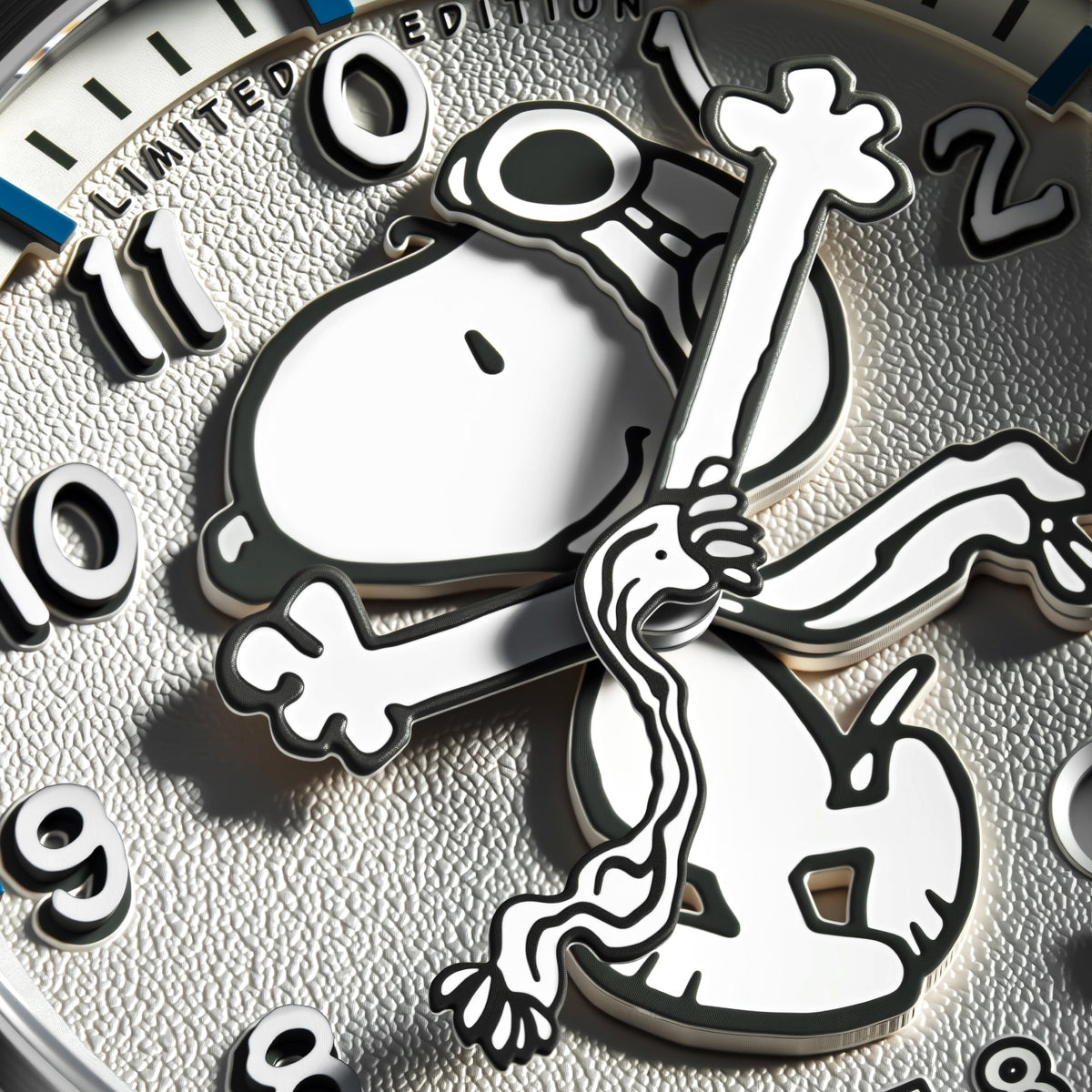 AVI-8 AVI-8 Flyboy Engineer Automatic Peanuts Snoopy Flying Ace Monotone Limited Edition Cloud Cover Men's Watch AV-4156-01