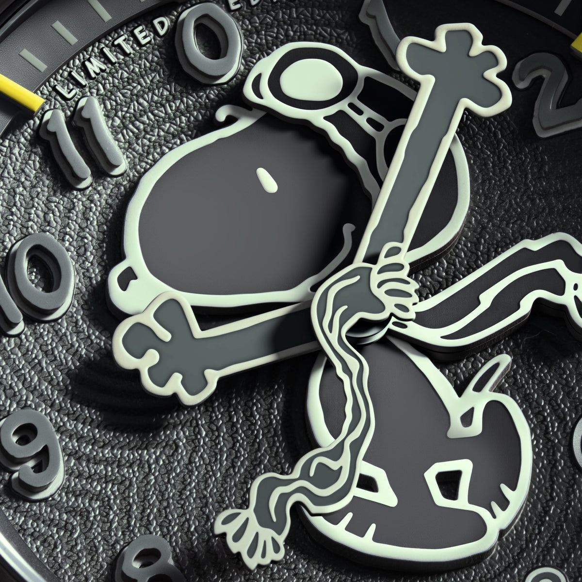 AVI-8 AVI-8 Flyboy Engineer Automatic Peanuts Snoopy Flying Ace Monotone Limited Edition Grey Glider Men's Watch AV-4156-03
