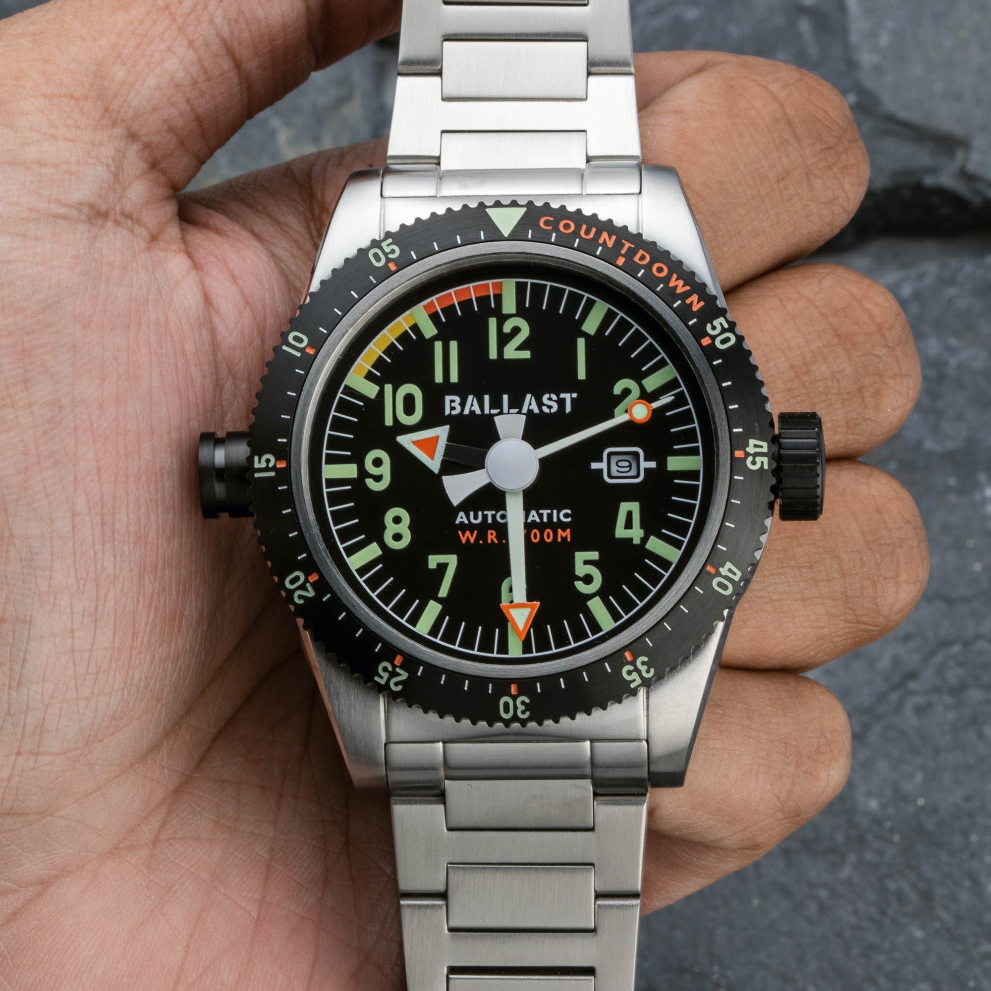 BALLAST Ballast Amphion Men's Black Japanese Automatic Watch BL-3148-01