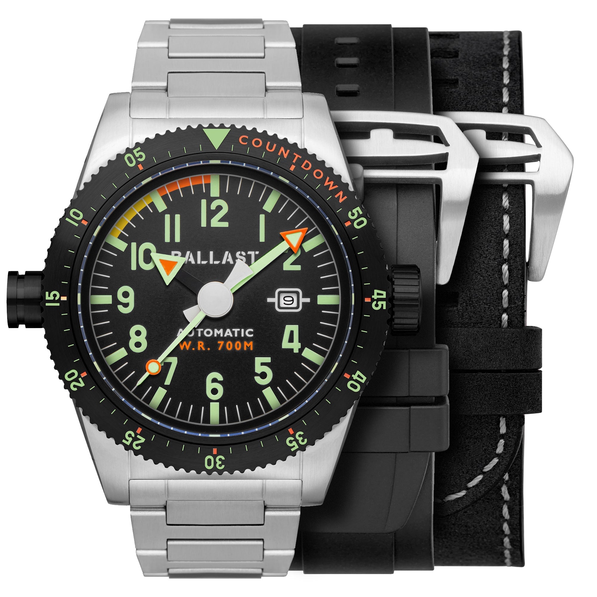 BALLAST Ballast Amphion Men's Black Japanese Automatic Watch BL-3148-01