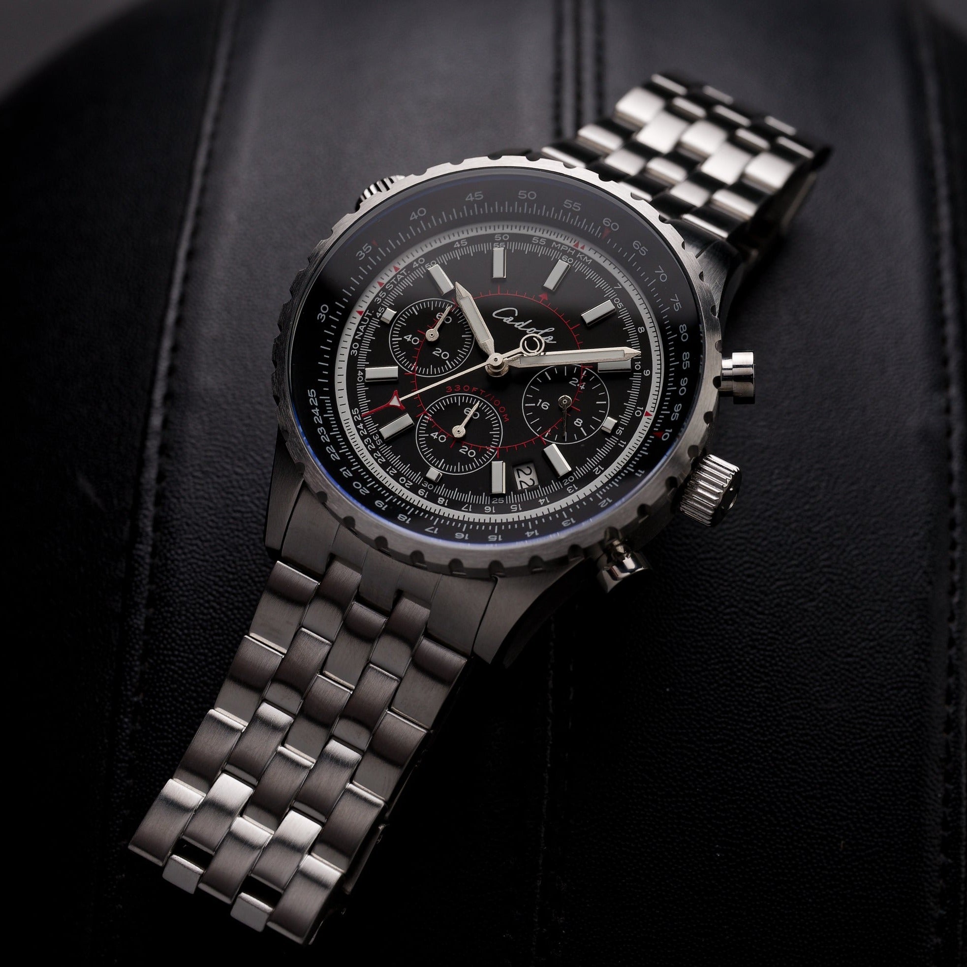 CADOLA Cadola Volaron Japanese Quartz Multi-function Men's Noire Watch CD-1009-11