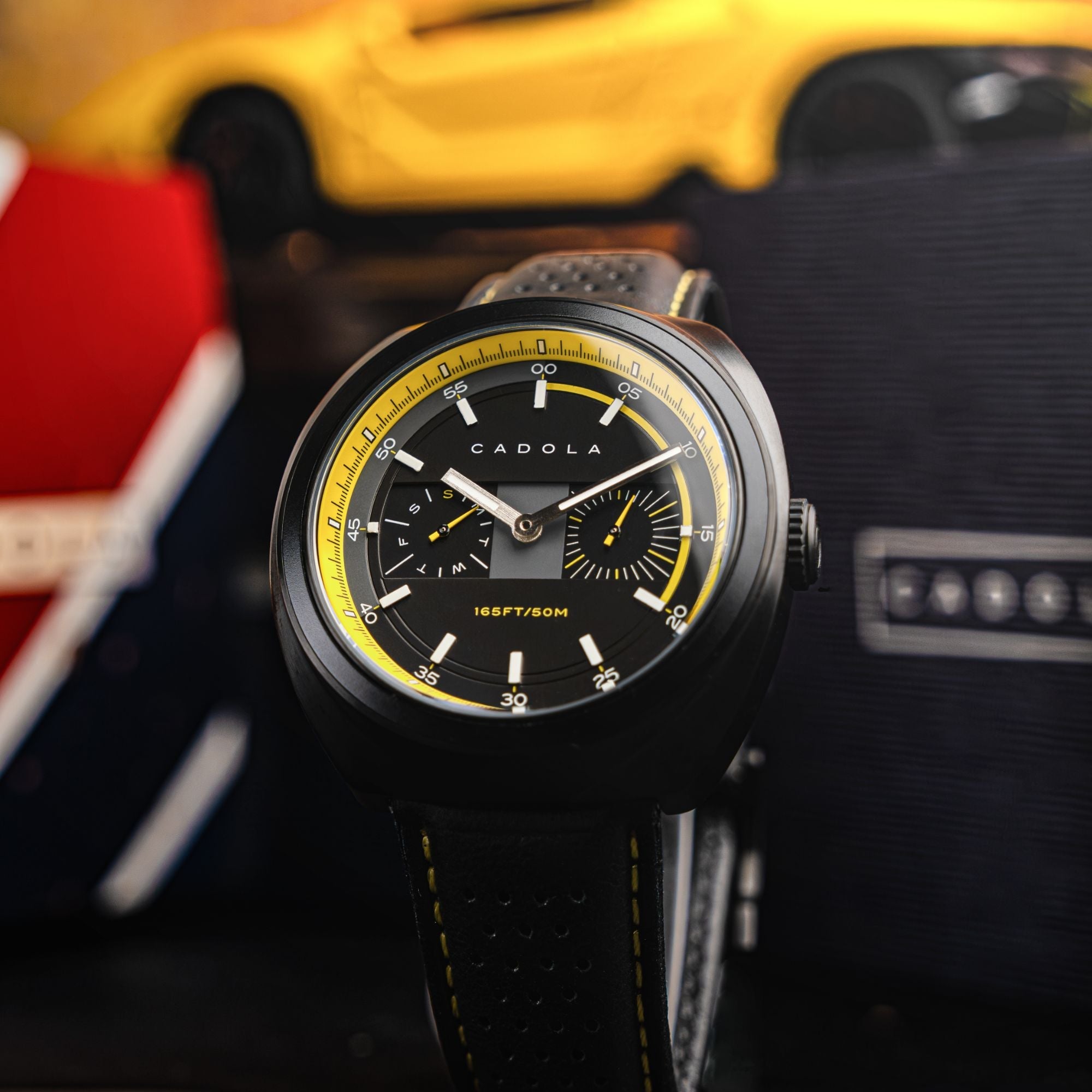 CADOLA Cadola Giulia Calendar Yellow Black Men's Quartz Watch CD-1043-02