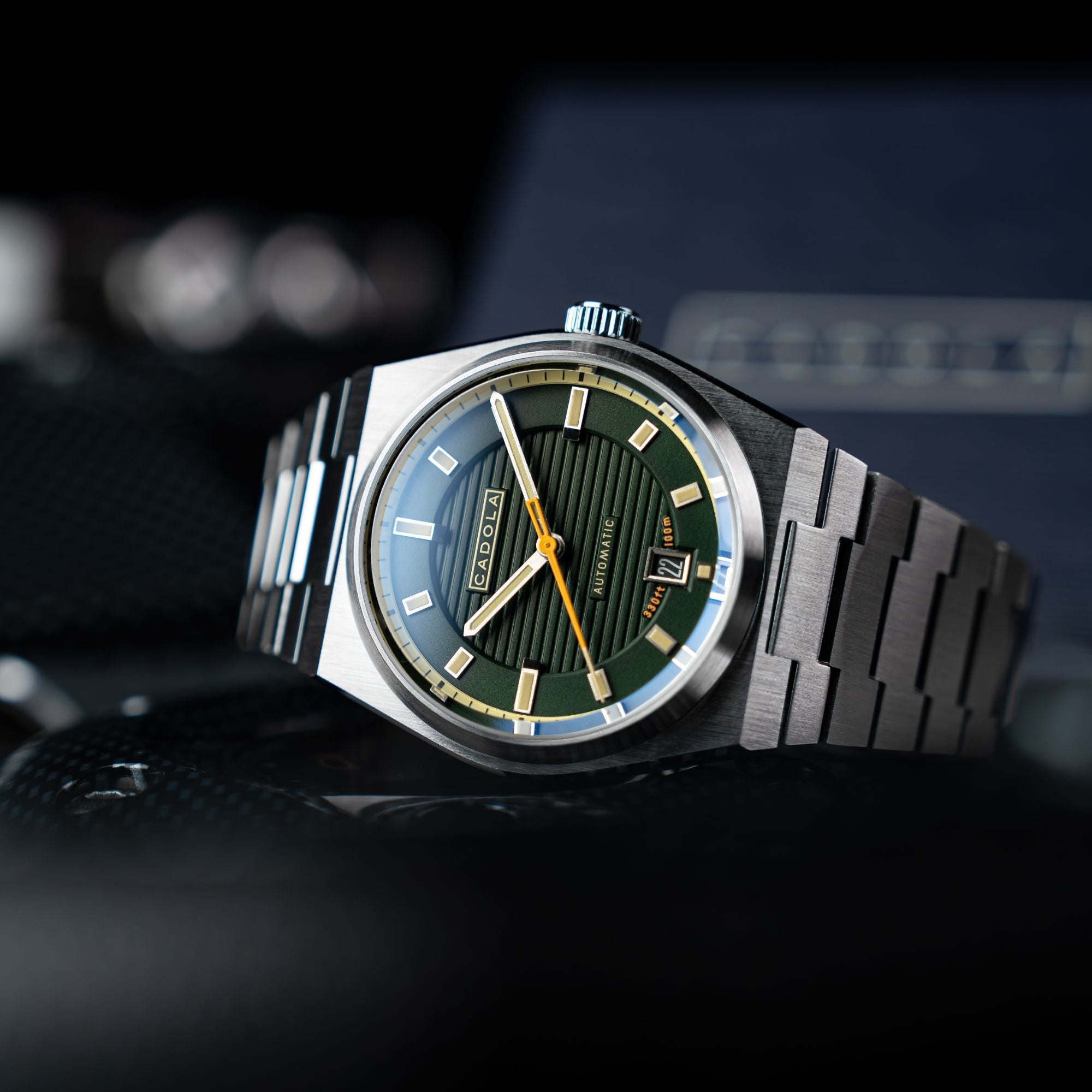 CADOLA Cadola Lydden Hill Automatic Ignition Green Watch  CD-1056-33
