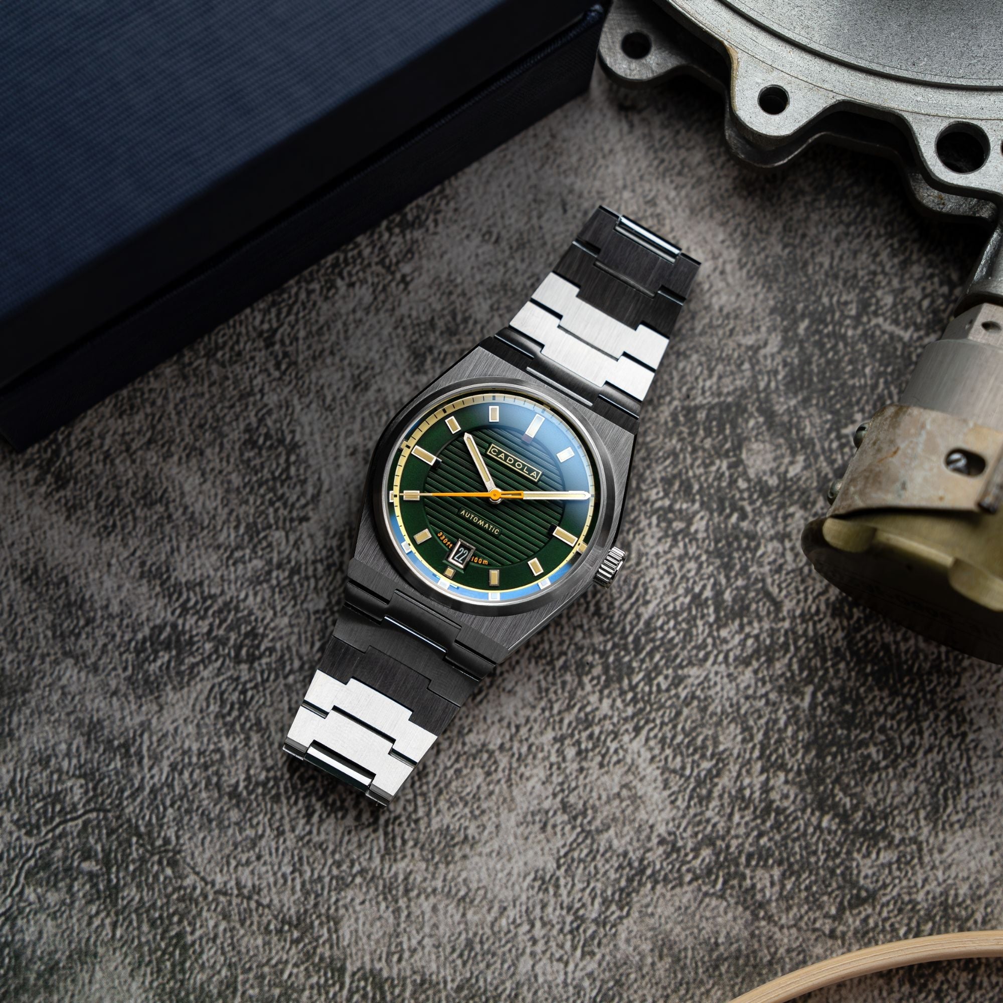 CADOLA Cadola Lydden Hill Automatic Ignition Green Watch  CD-1056-33