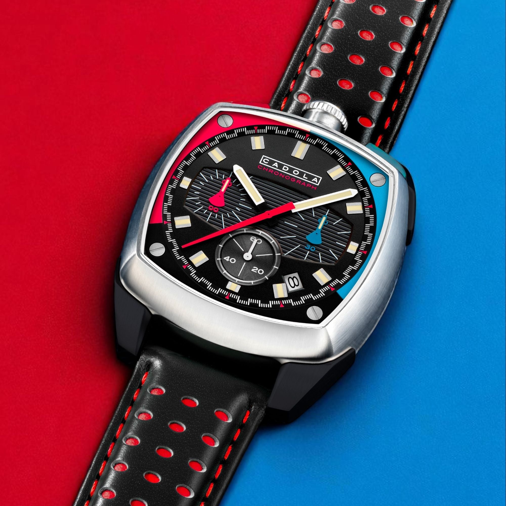 CADOLA Cadola Taurus Chronograph Sleek Racer Black Men's Watch CD-1060-01