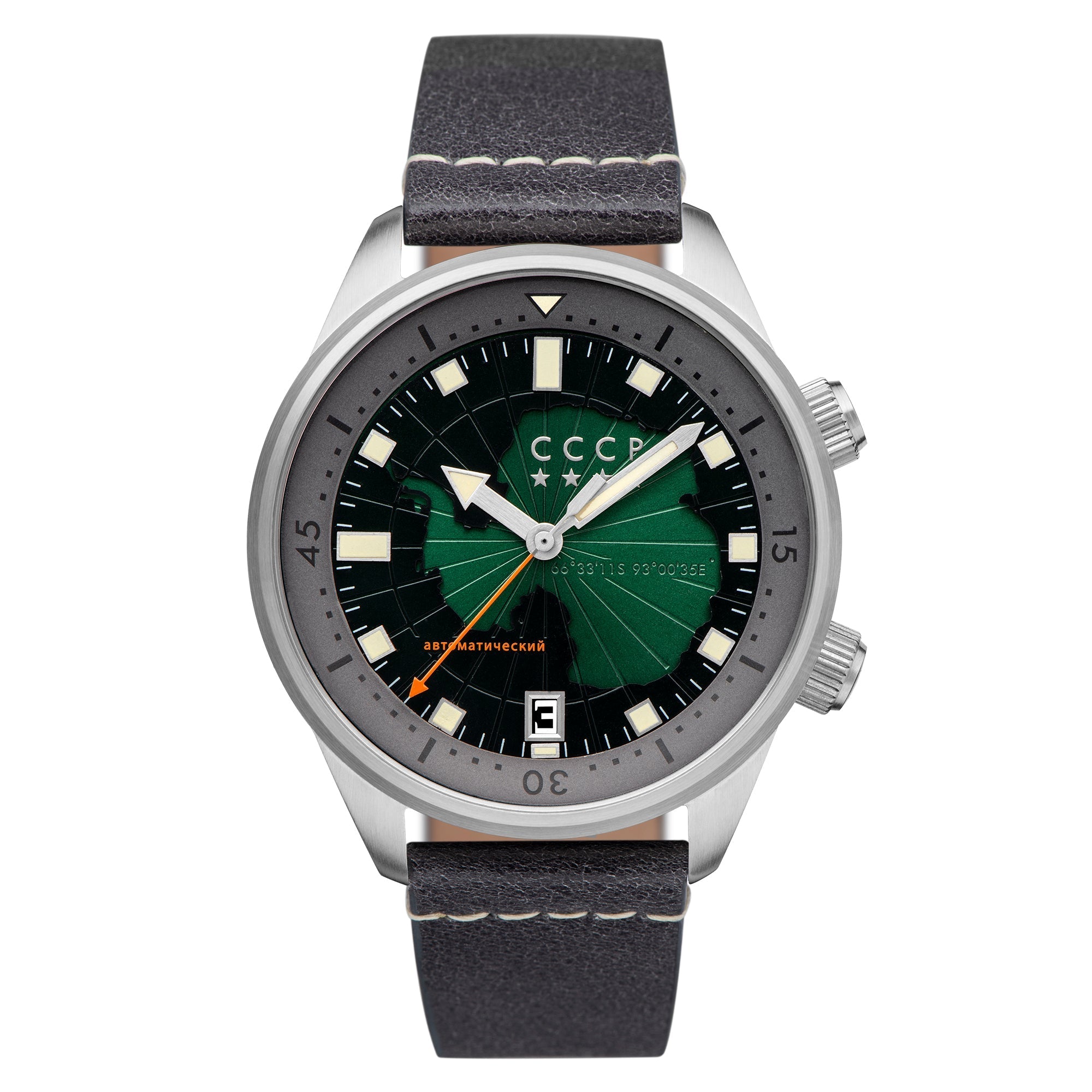CCCP CCCP Mirny Green / Grey Automatic Men's Watch CP-7063-04