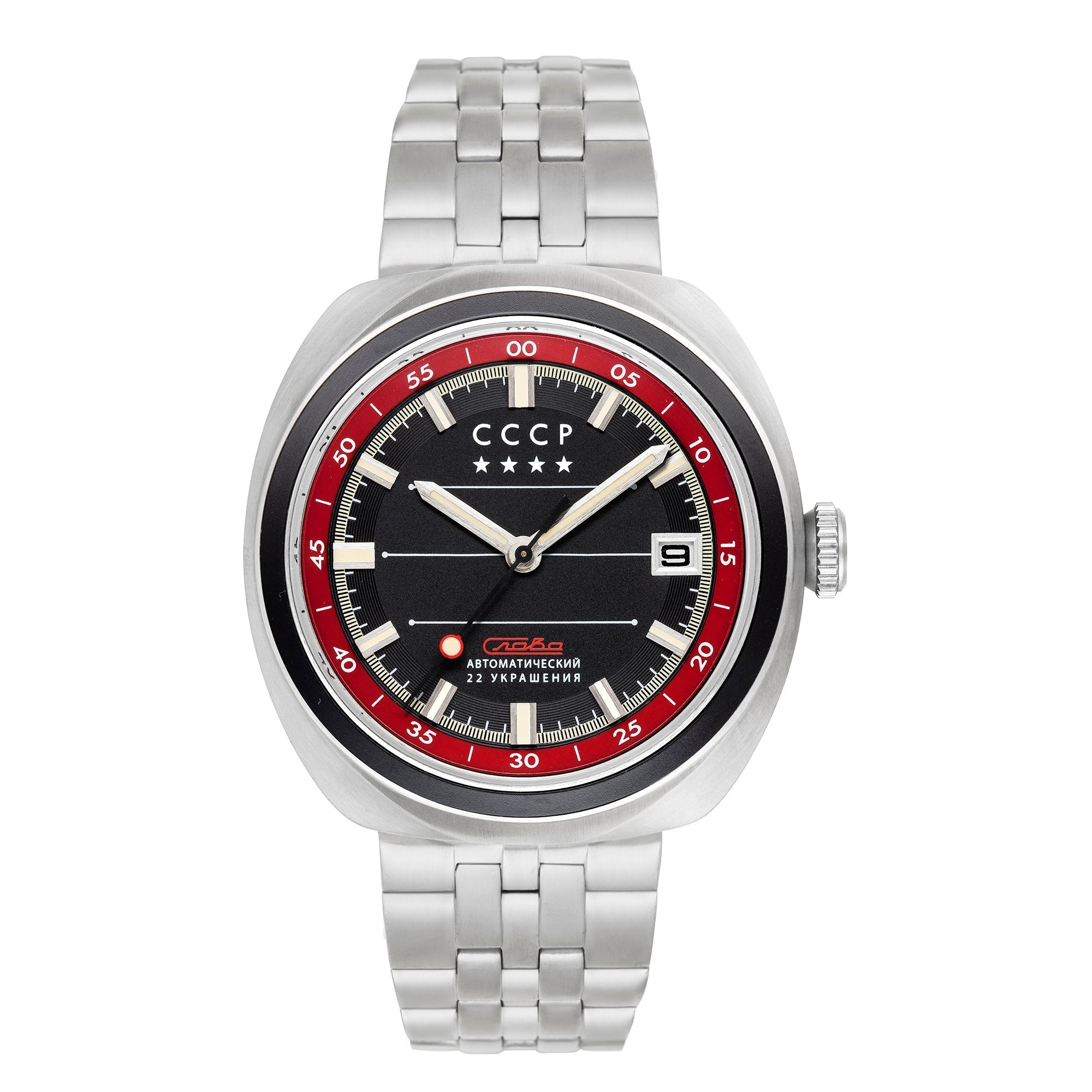 CCCP CCCP Heroes Togliatti Black Steel Men's Automatic Watch CP-7090-11-D (Damaged Packaging)