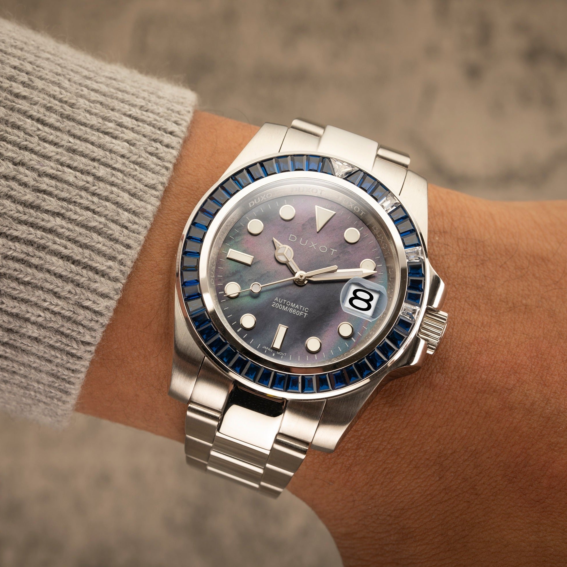 DUXOT Duxot Atlantica Japanese Automatic Deep Blue Watch DX-2047-NN-D (Damaged Packaging)