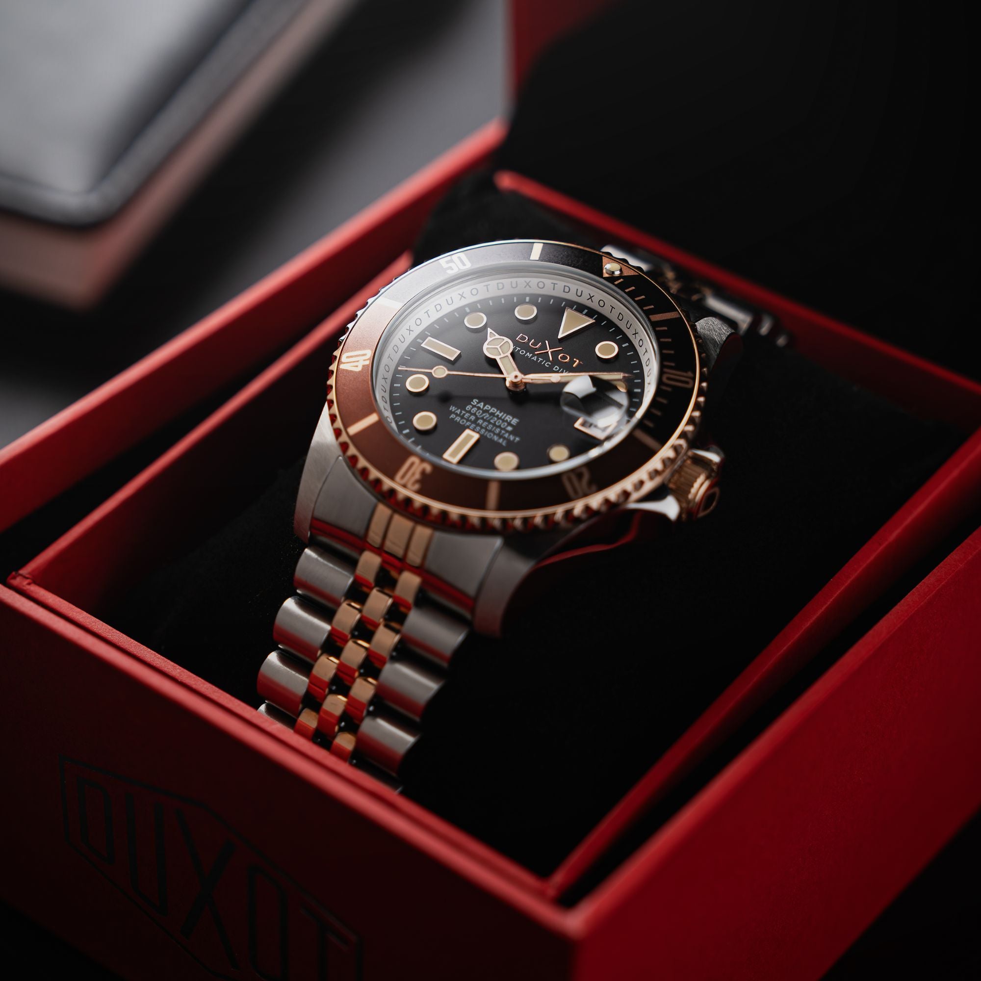 DUXOT Duxot Atlantica Diver Automatic Two Tone Brown Men's Watch DX-2057-66