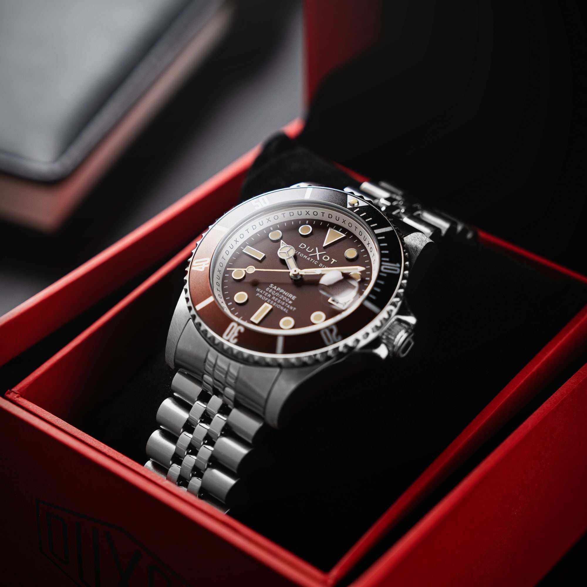 DUXOT Duxot Atlantica Diver Automatic Chocolate Brown Men's Watch DX-2057-99