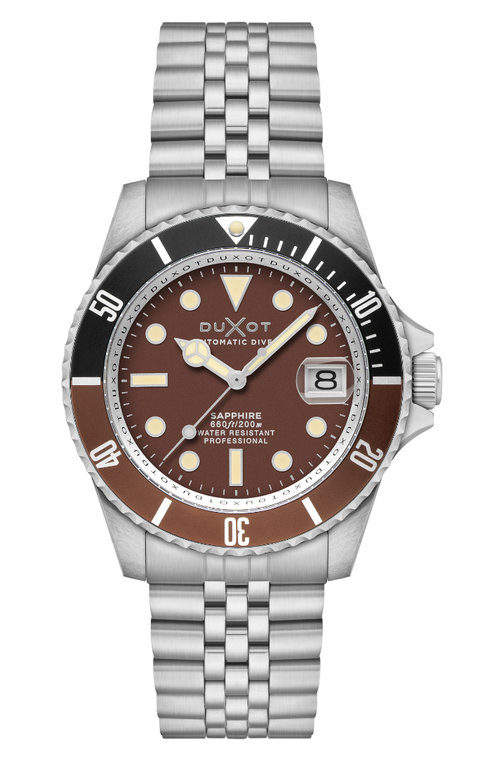 DUXOT Duxot Atlantica Diver Automatic Chocolate Brown Men's Watch DX-2057-99