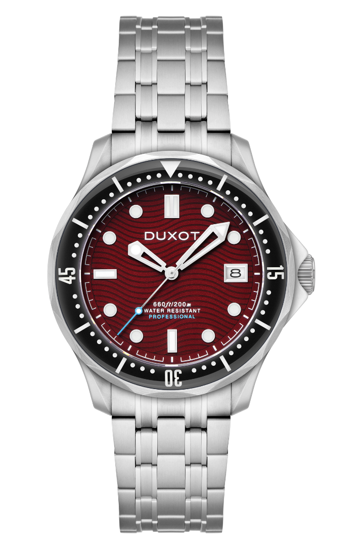 DUXOT Duxot Henri Diver Automatic Maroon Red Men's Watch DX-2060-55