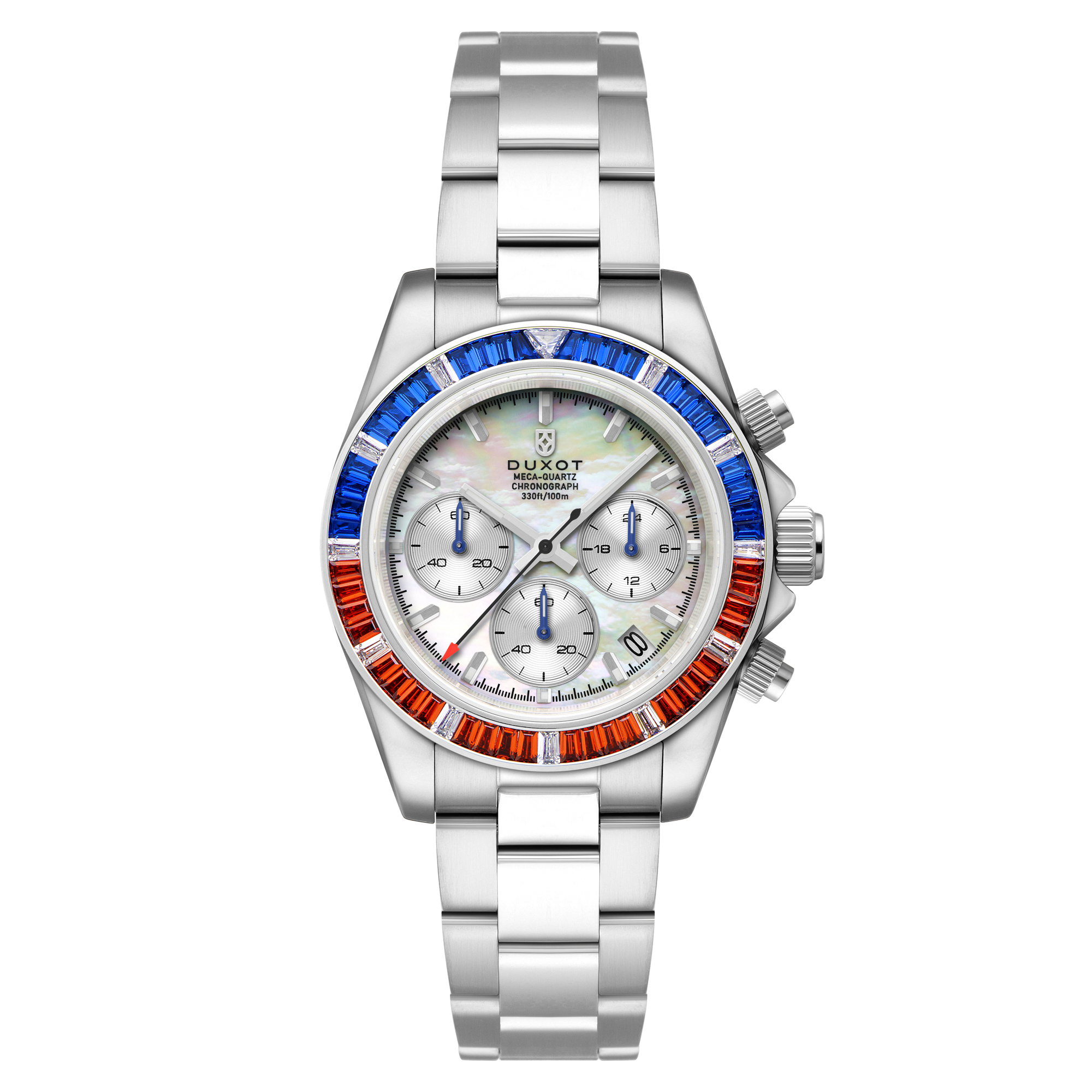 DUXOT Duxot Accelero Rainbow Chrongraph Pearl White Men's Watch DX-2064-11