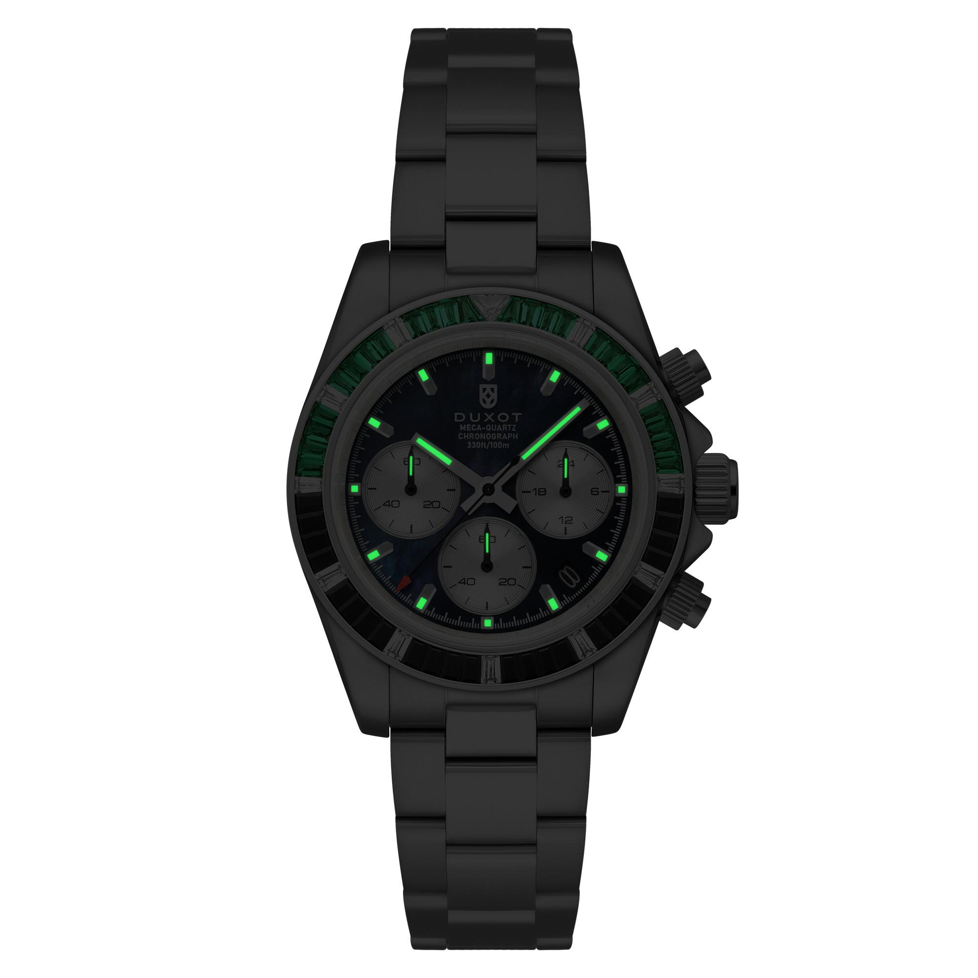 DUXOT Duxot Accelero Rainbow Chronograph Pearl Green Emerald Watch  DX-2064-99