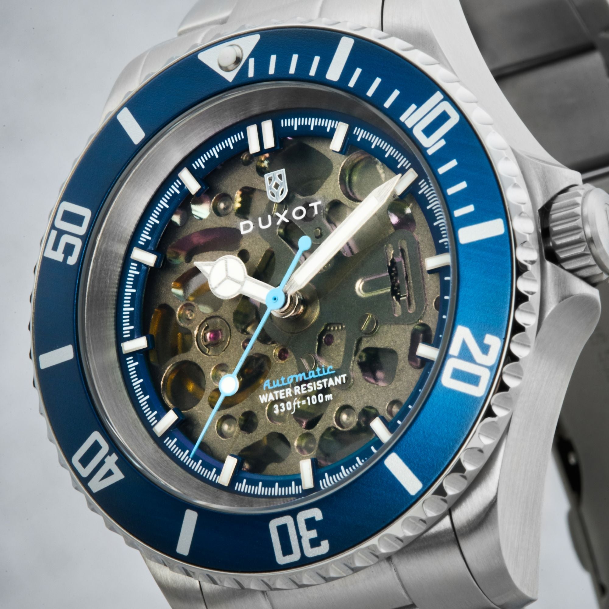 DUXOT Duxot Atlantica Skeleton Diver Automatic Marine Blue Watch  DX-2067-22