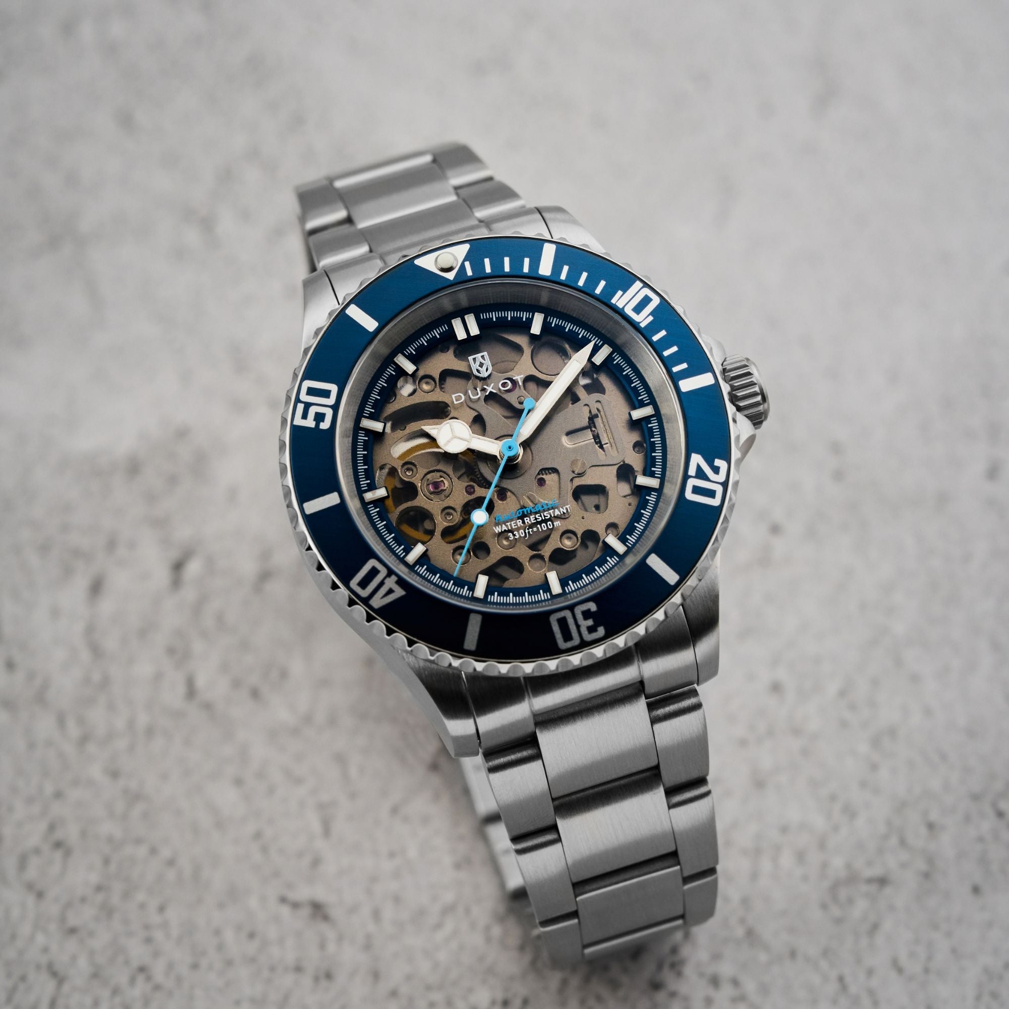 DUXOT Duxot Atlantica Skeleton Diver Automatic Marine Blue Watch  DX-2067-22