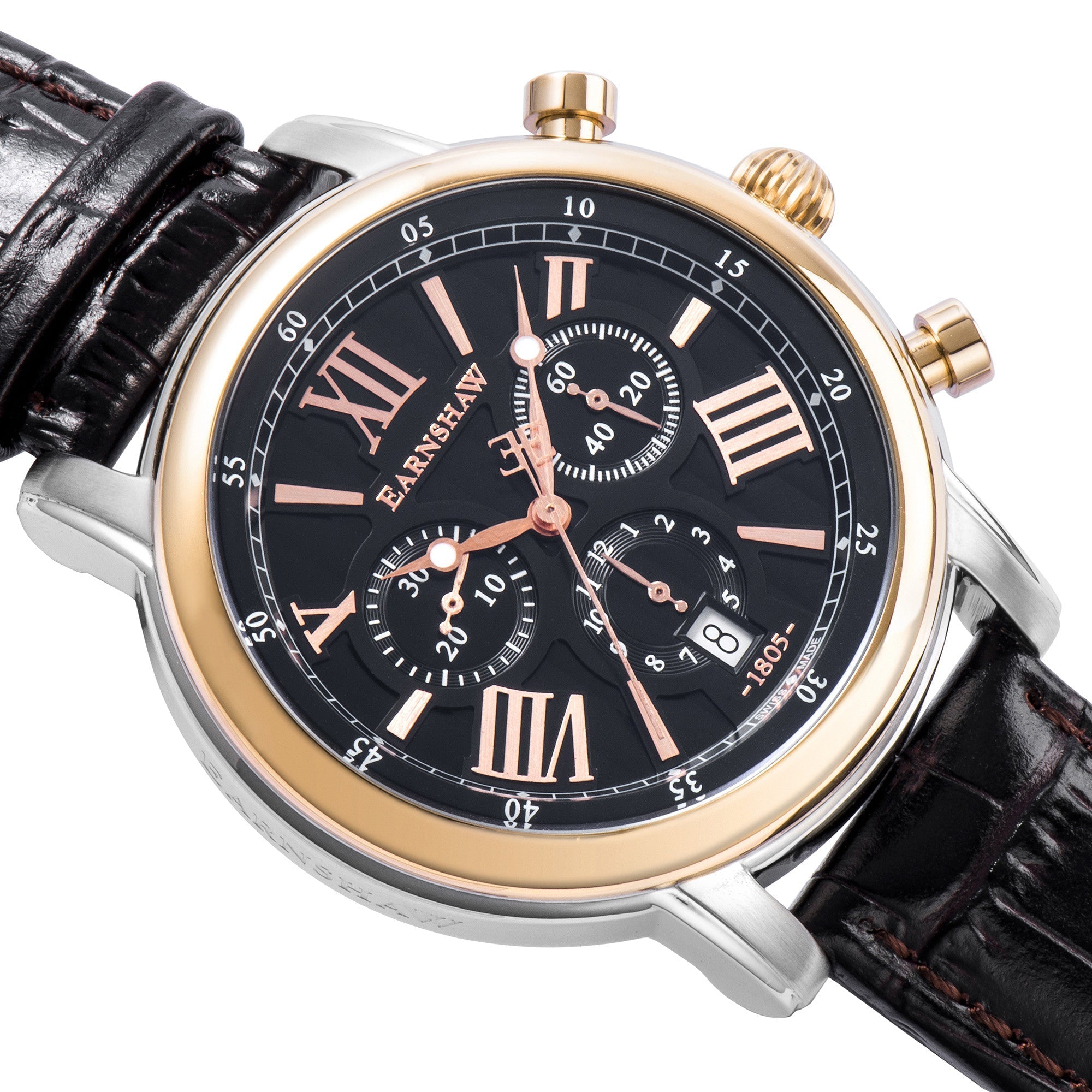 THOMAS EARNSHAW Thomas Earnshaw Longcase Swiss Quartz Rose Brown Men's Watch ES-0016-0C