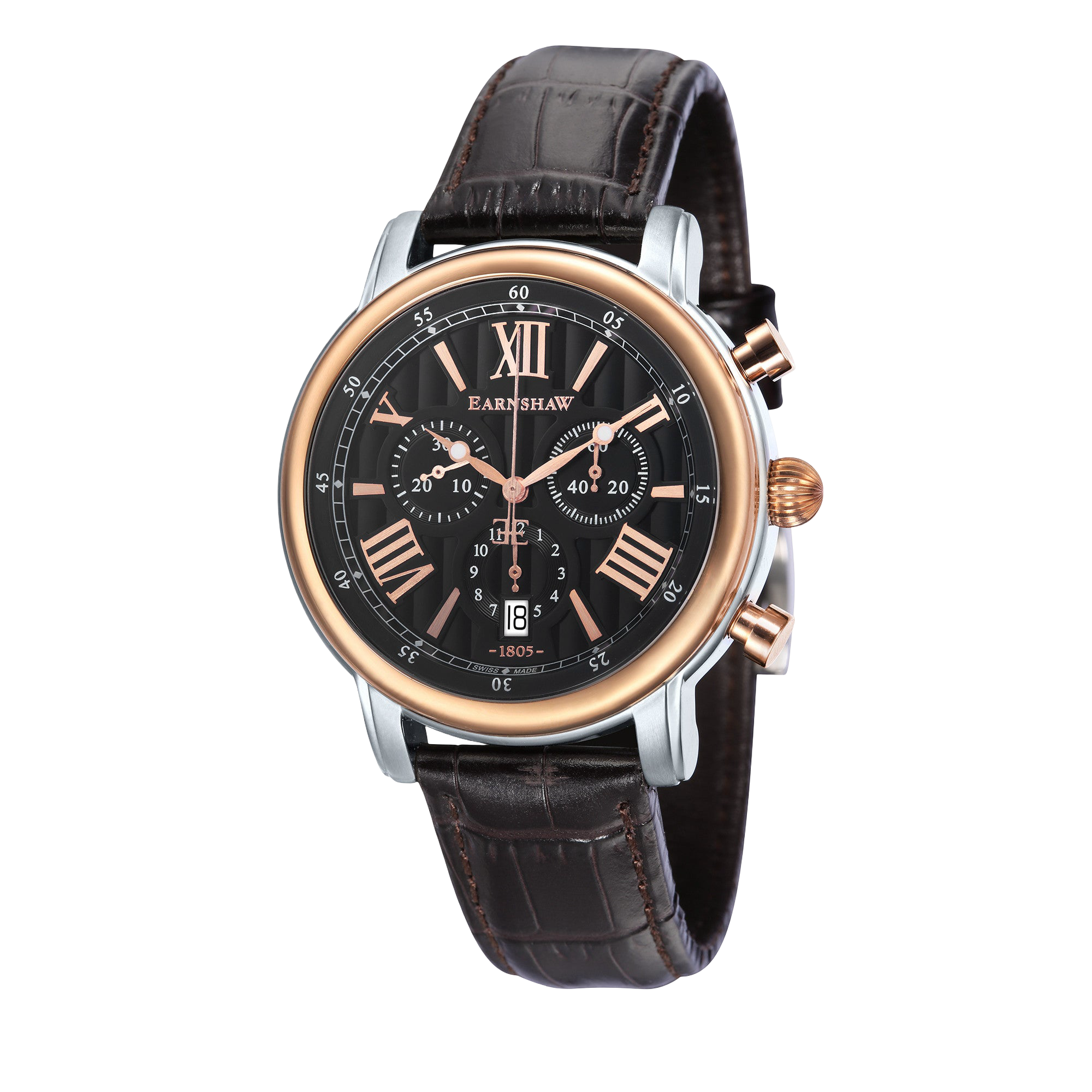 THOMAS EARNSHAW Thomas Earnshaw Longcase Swiss Quartz Rose Brown Men's Watch ES-0016-0C