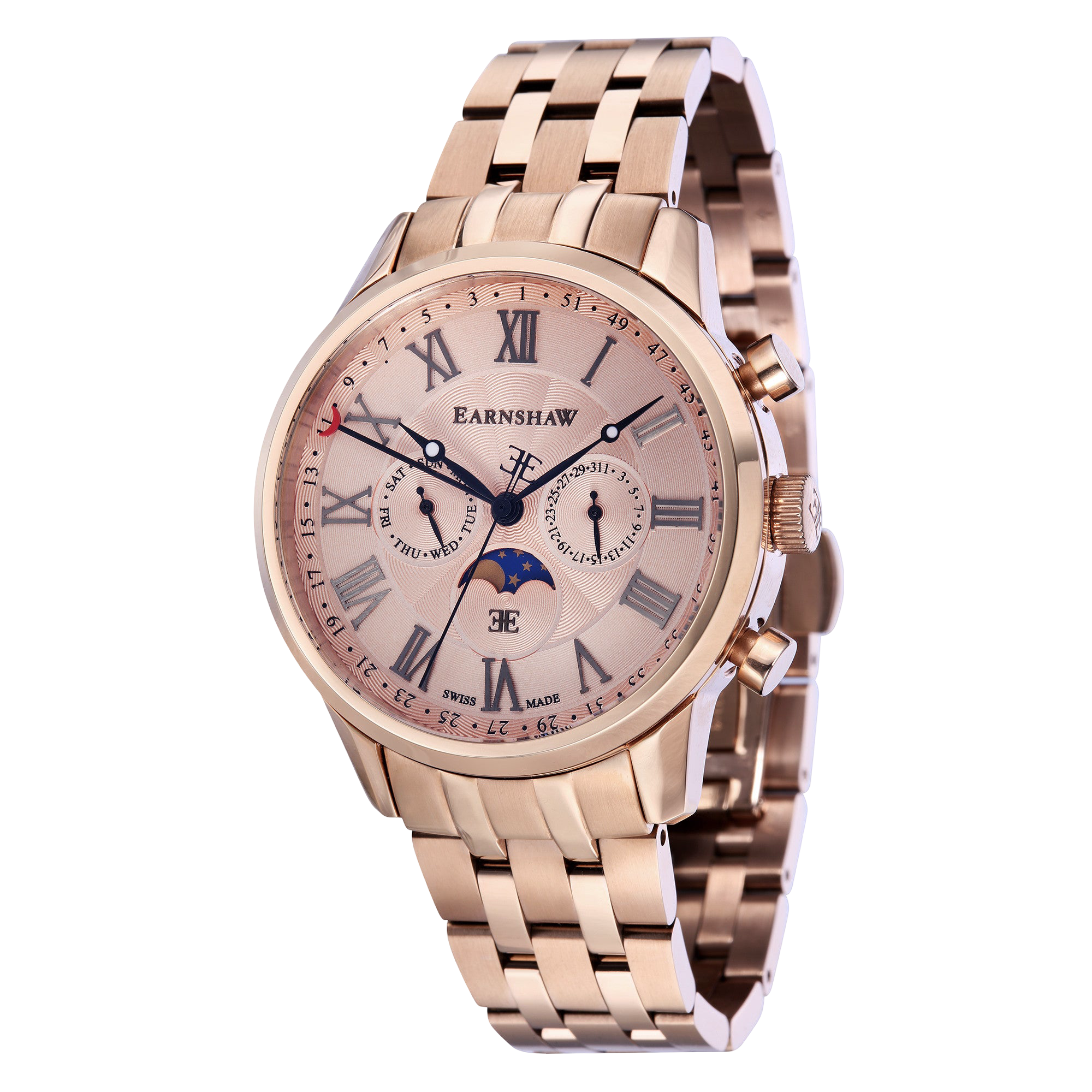 THOMAS EARNSHAW Thomas Earnshaw Officer Swiss Quartz Dusty Rose Men's Watch ES-0017-44