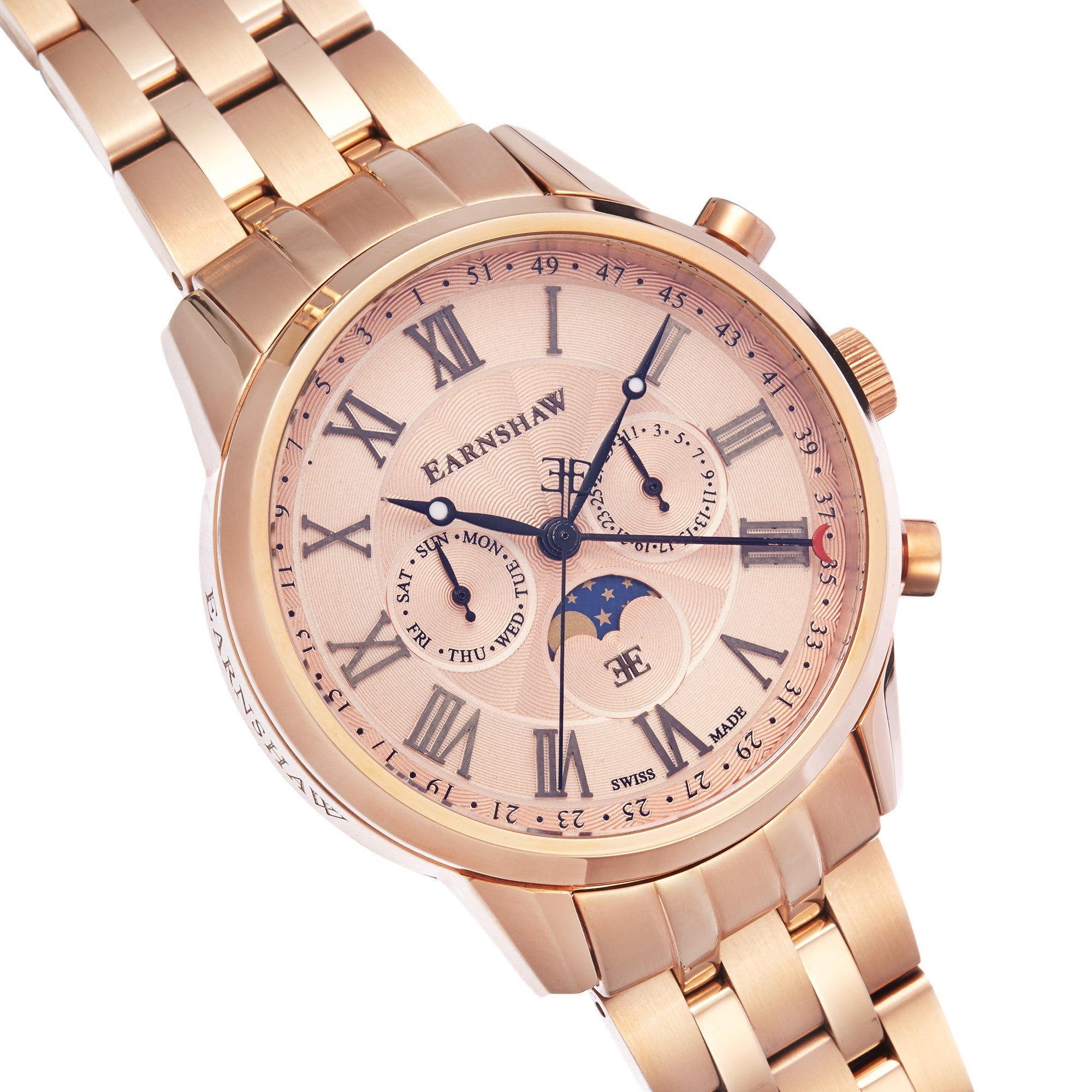 THOMAS EARNSHAW Thomas Earnshaw Officer Swiss Quartz Dusty Rose Men's Watch ES-0017-44