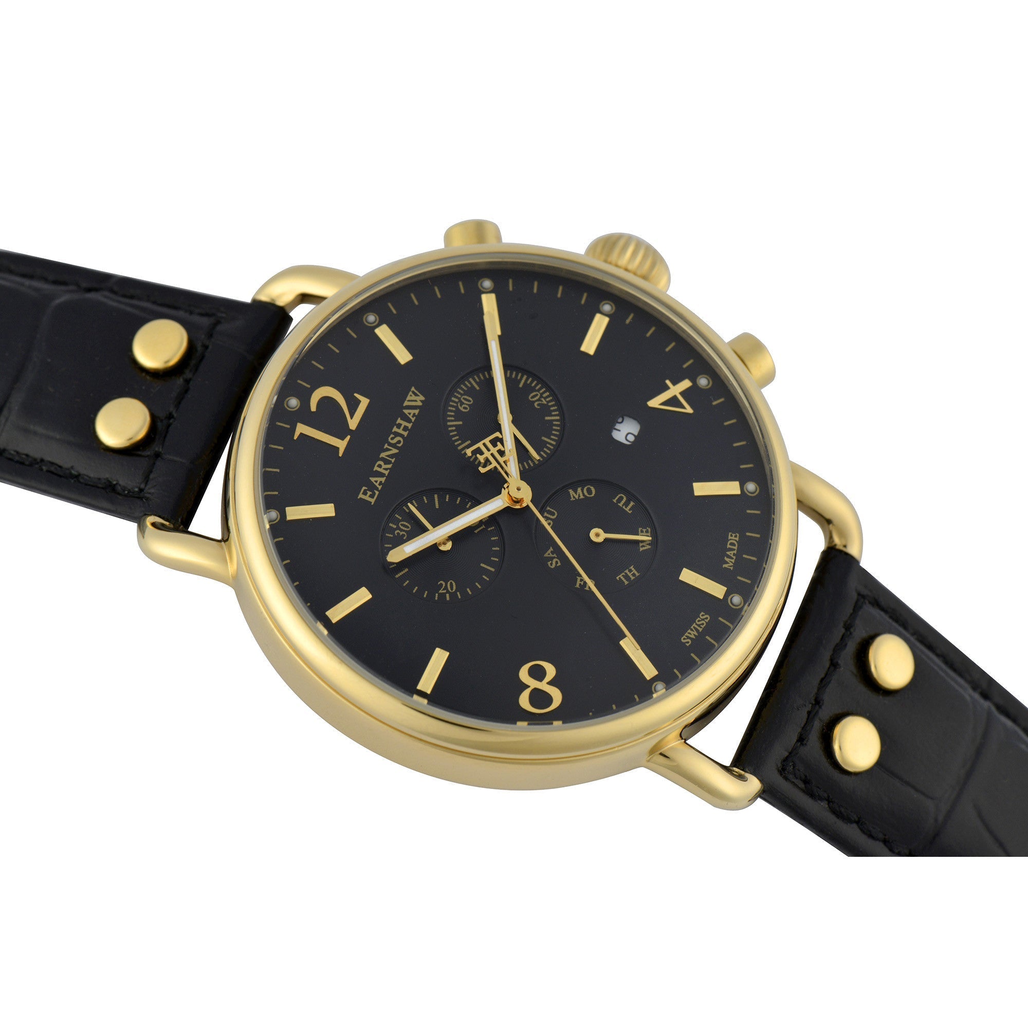 THOMAS EARNSHAW Thomas Earnshaw Investigator Swiss Quartz Luxurious Black Men's Watch ES-0020-02