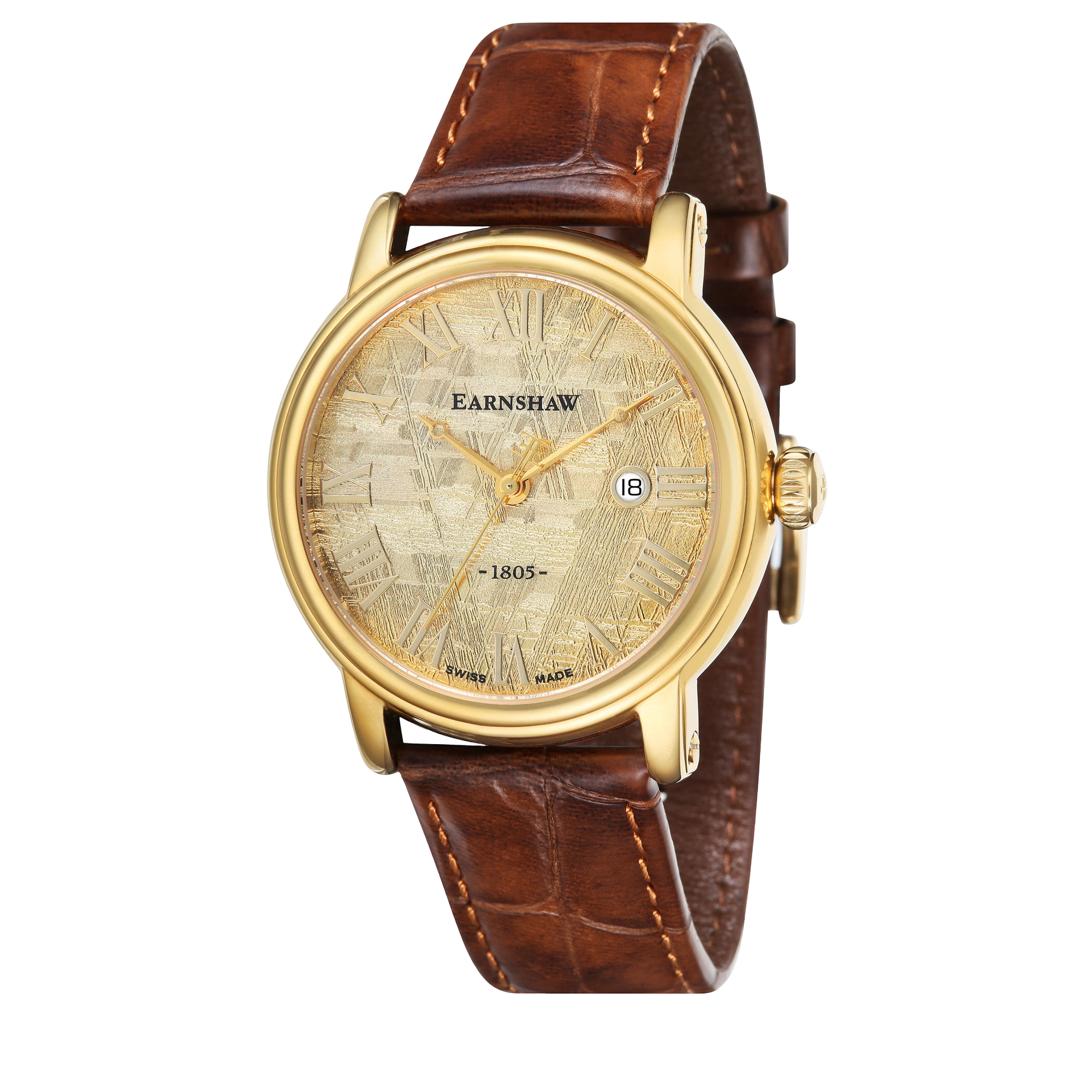 THOMAS EARNSHAW Thomas Earnshaw Meteorite Gold Meteorite Men's Watch ES-0026-02